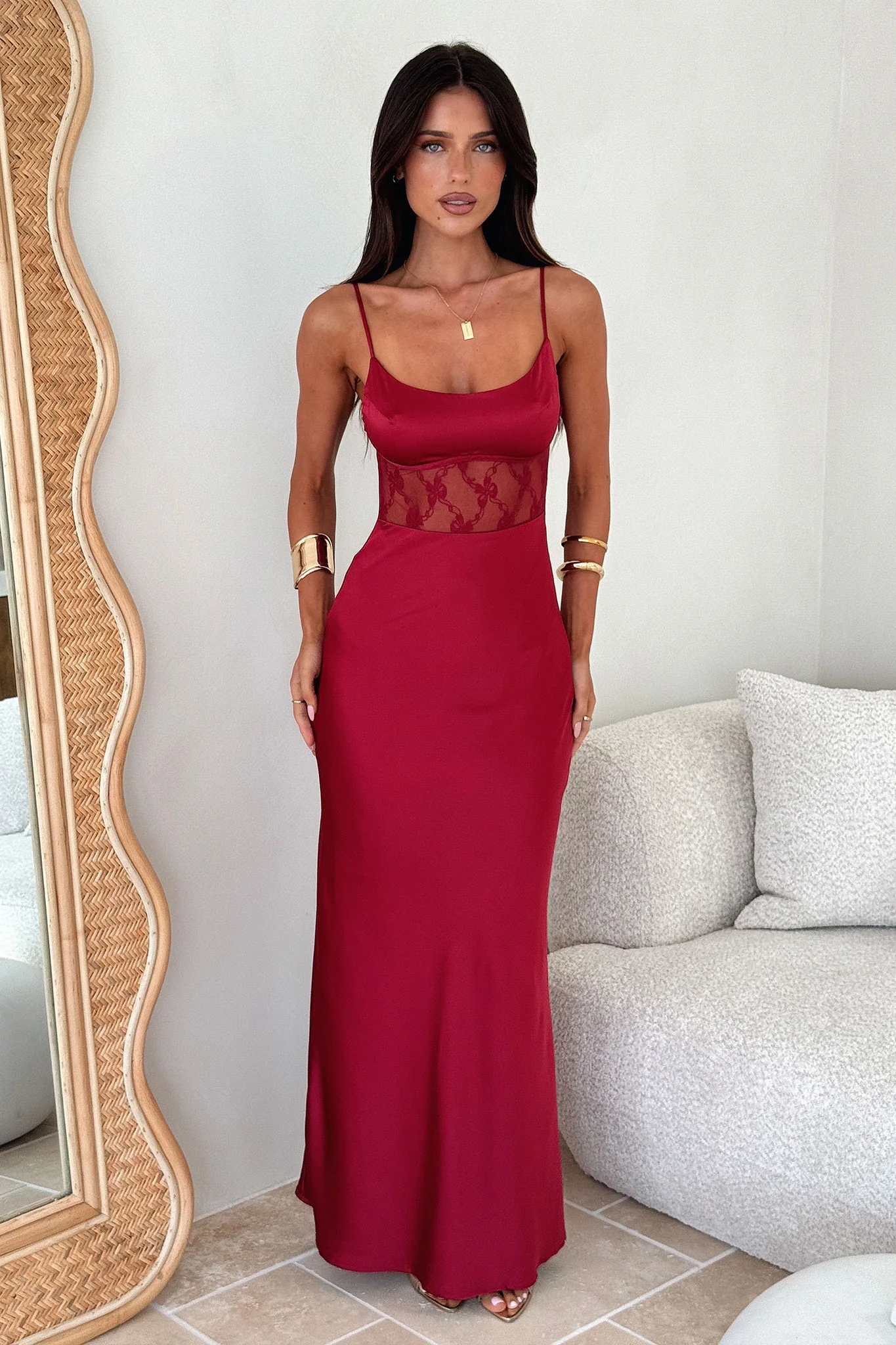 Azaria Maxi Dress - Red - XNAUWBI