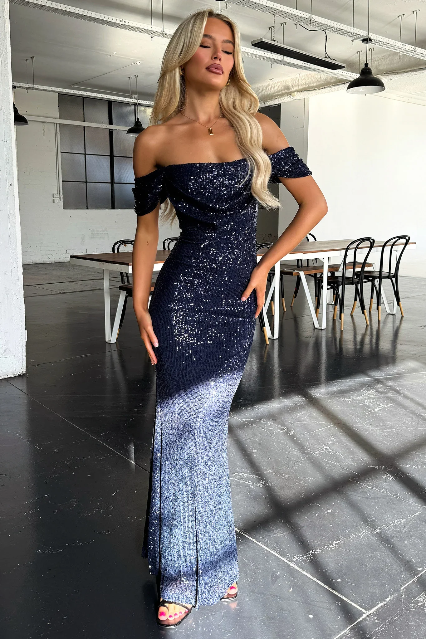 Nara Maxi Dress - Navy - XNAUWBI