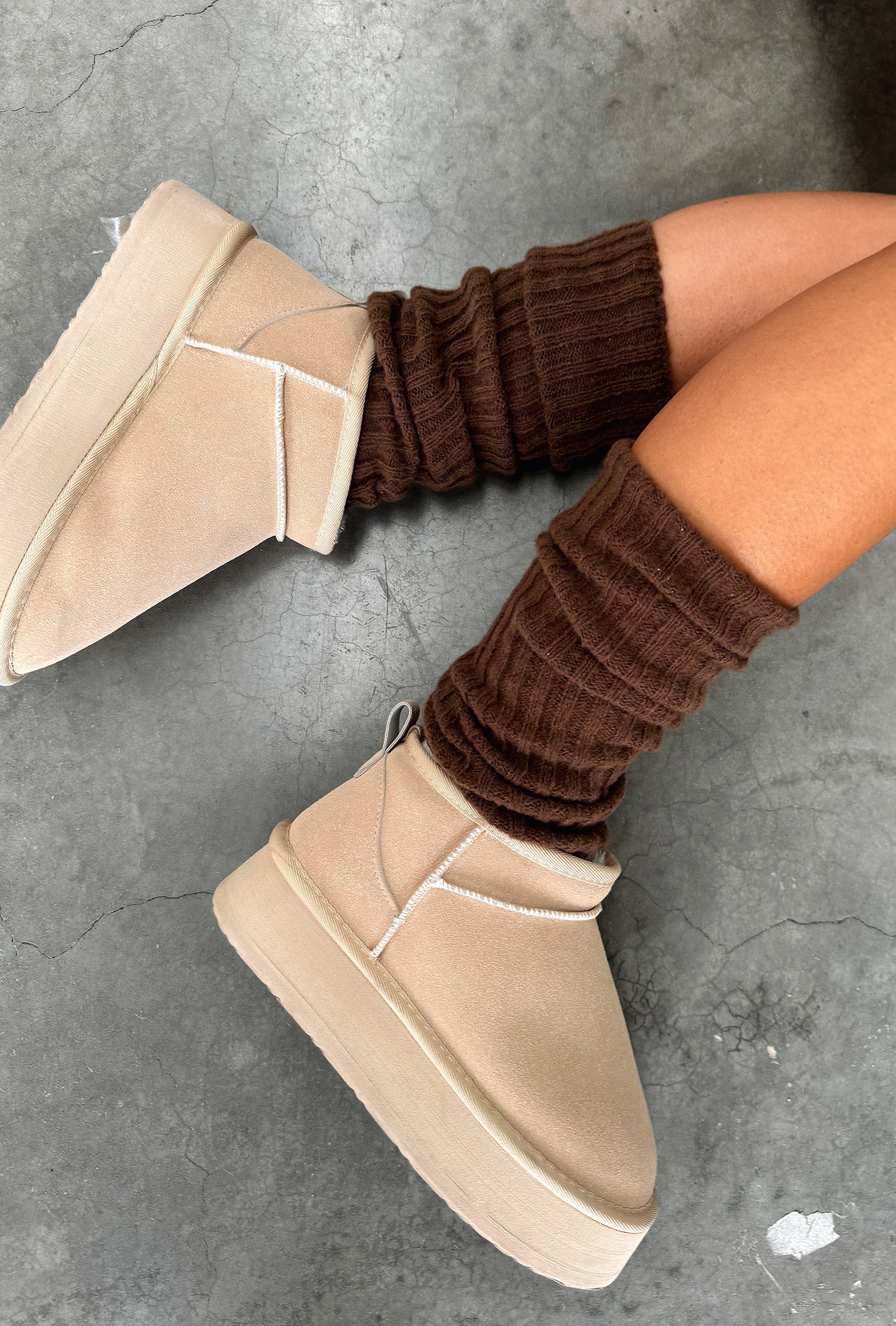 Nila Leg Warmers - Brown - XNAUWBI