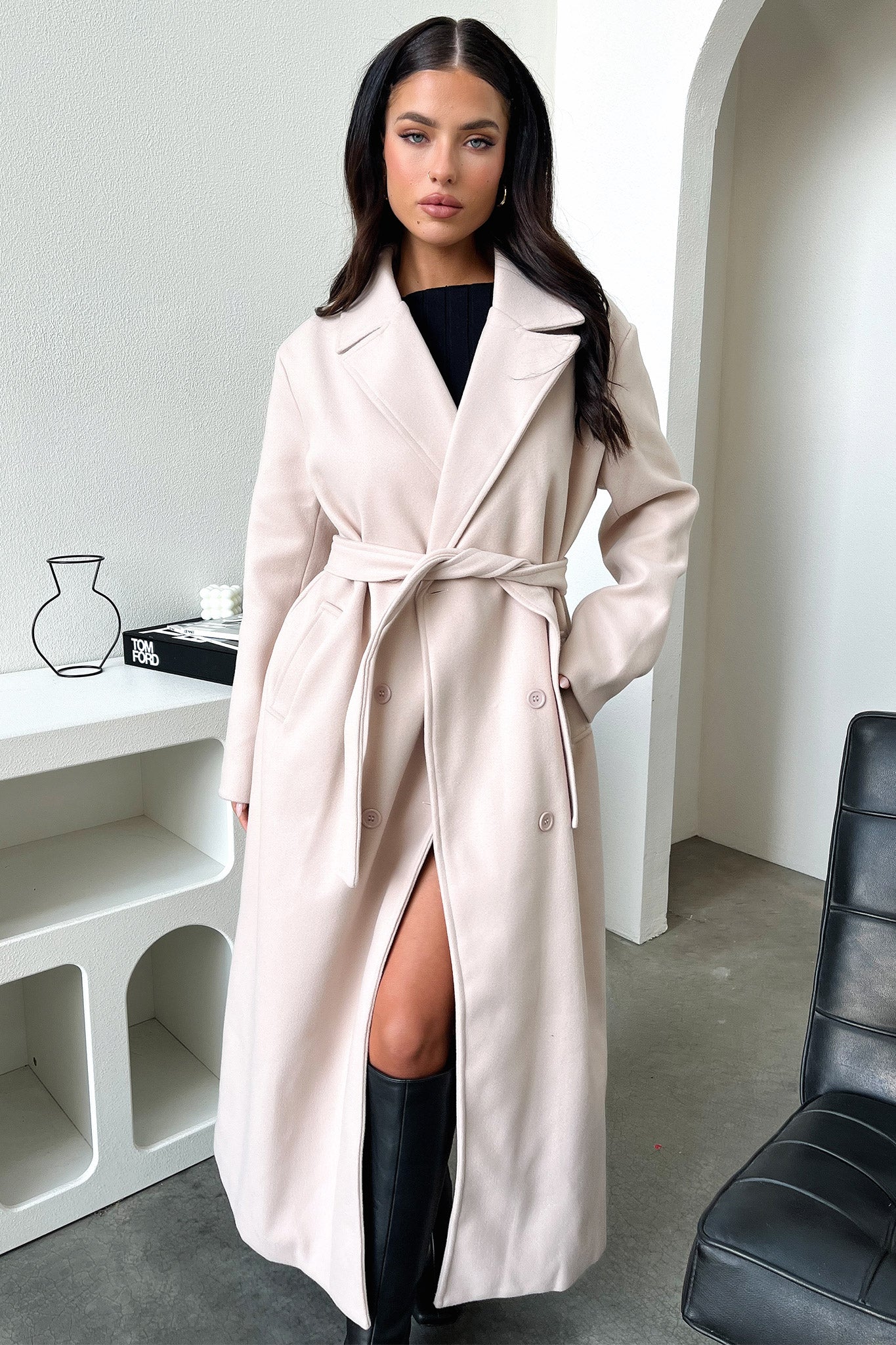 Odelia Coat - Nude - XNAUWBI