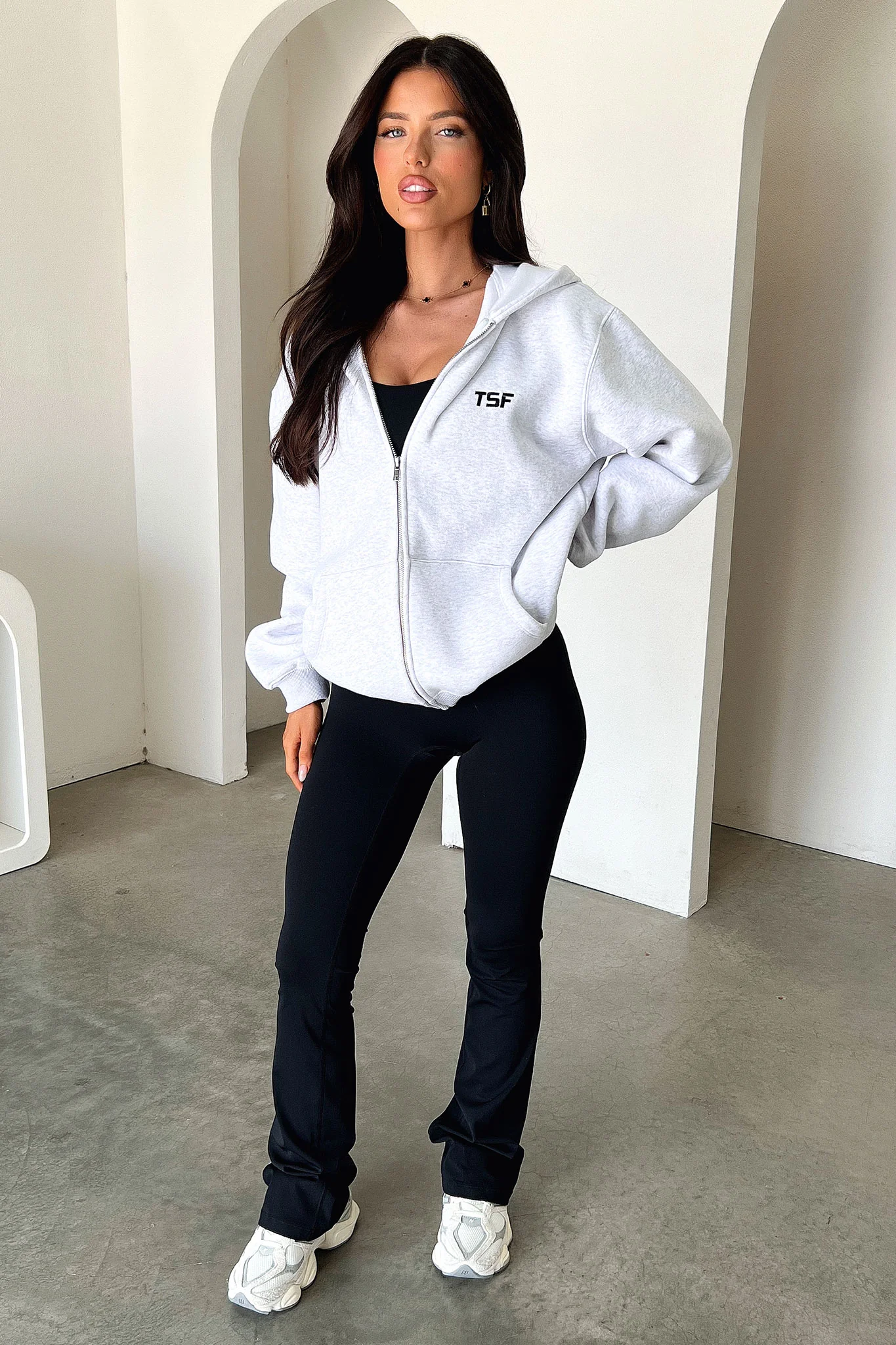 Dale Zip Up Hoodie - Grey - XNAUWBI