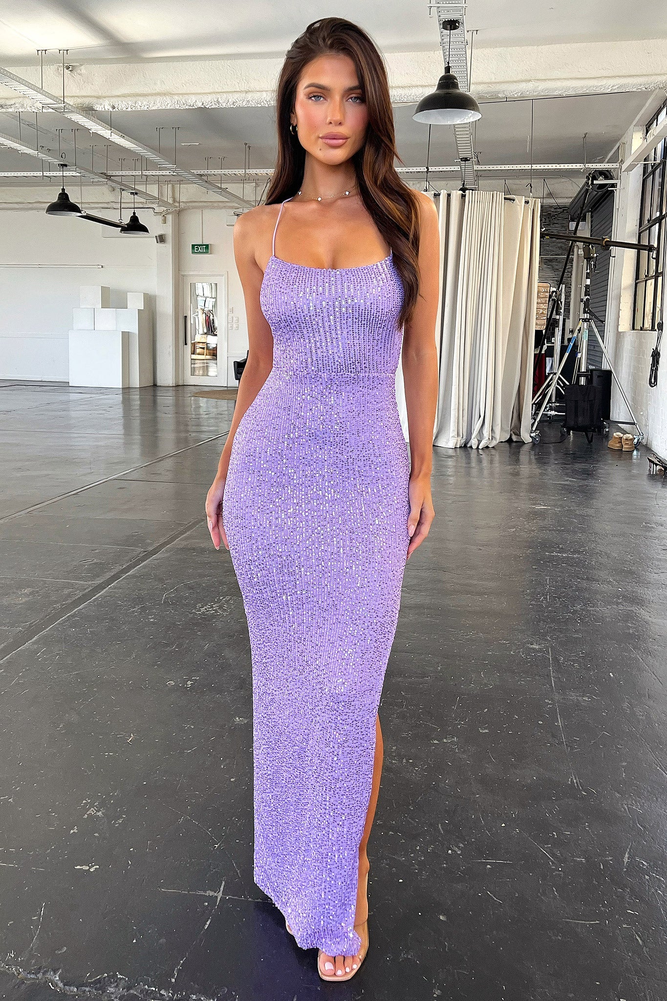 Alina Maxi Dress - Lilac - XNAUWBI