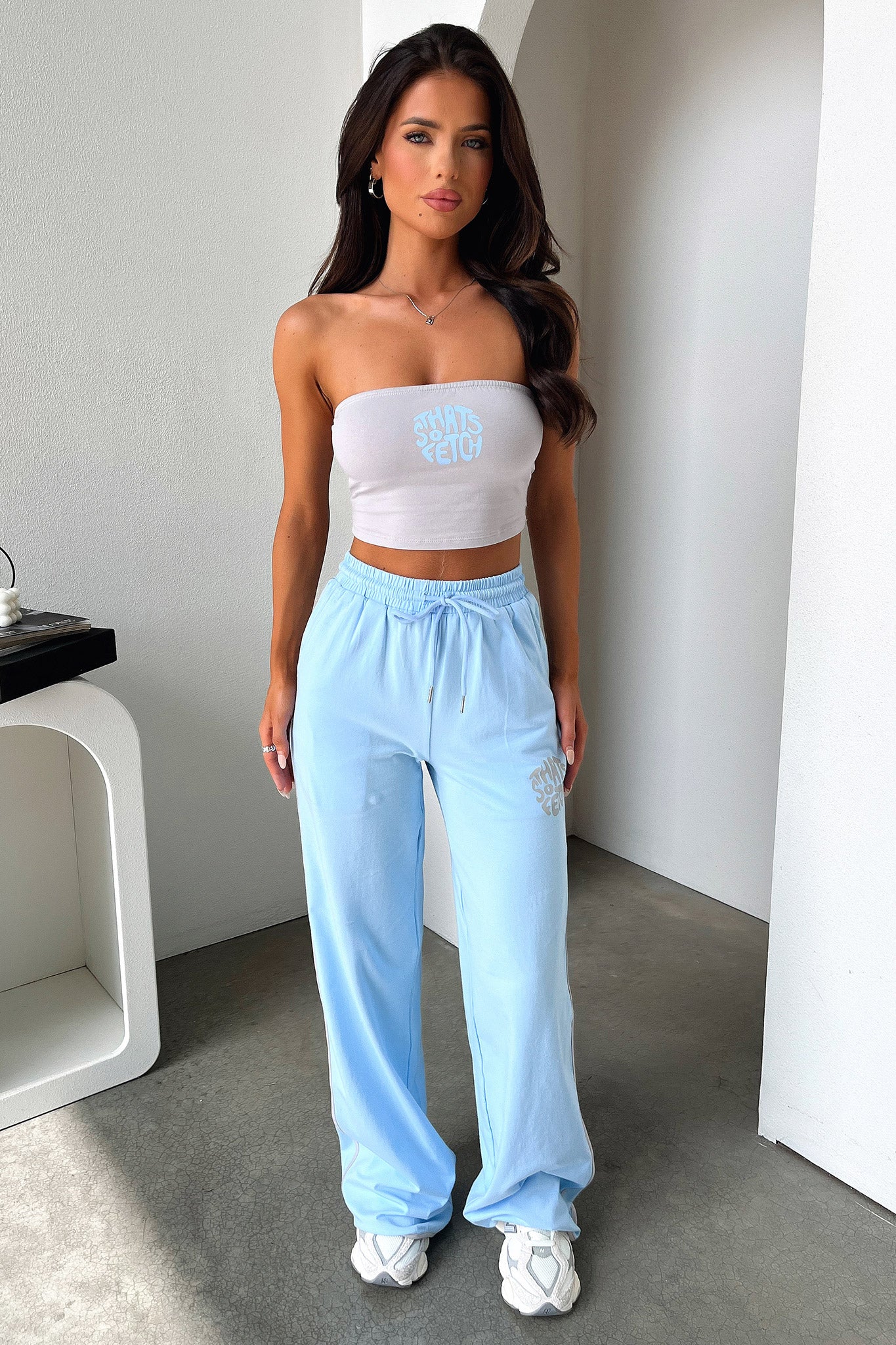 Beckham Wide Leg Pants - Blue - XNAUWBI