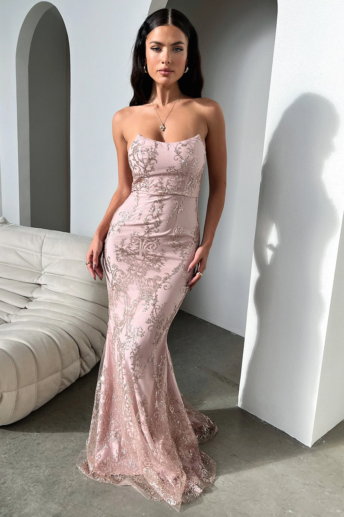 Ardell Maxi Dress - Pink Glitter - XNAUWBI