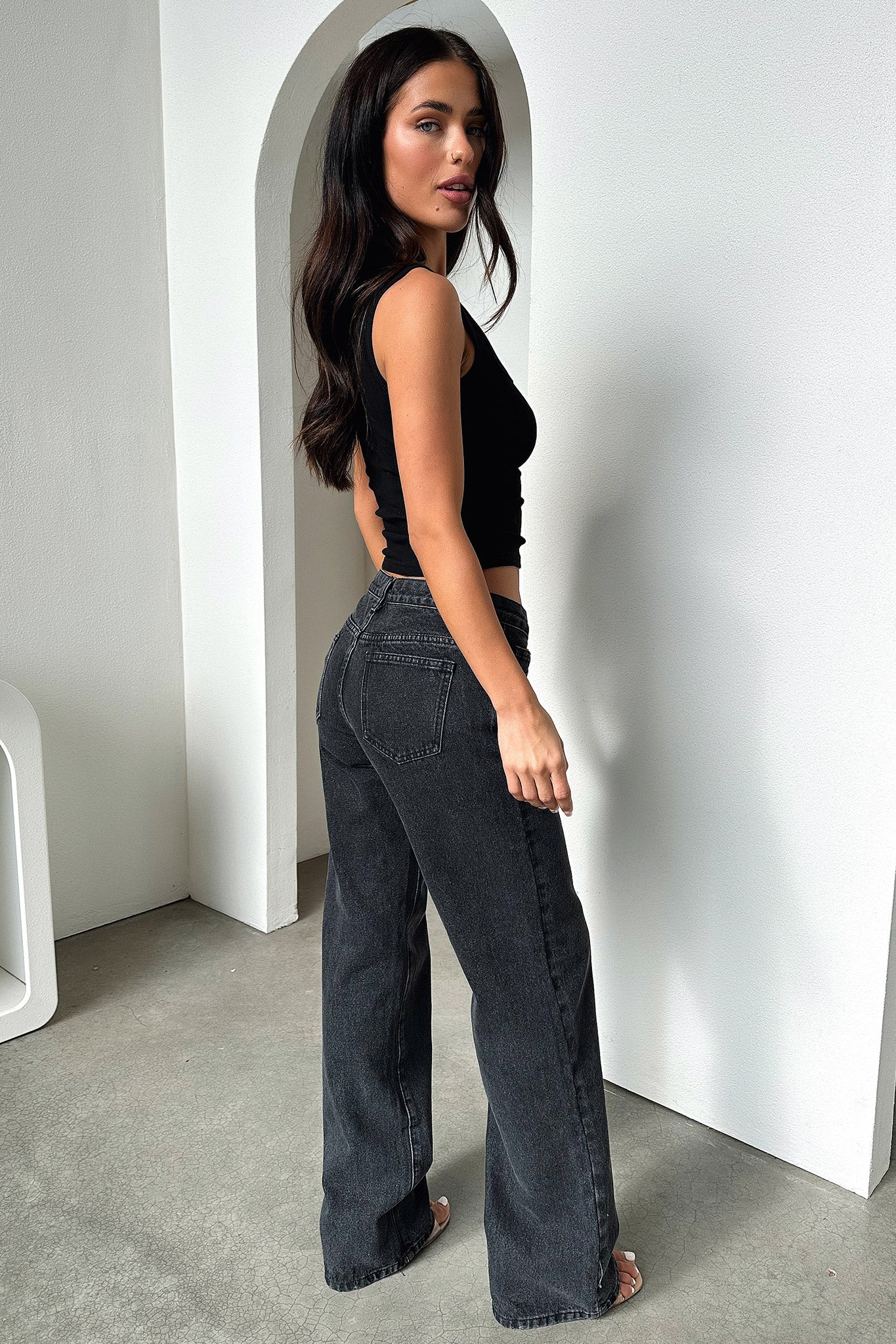 Marcus Low Rise Jeans - Black - XNAUWBI