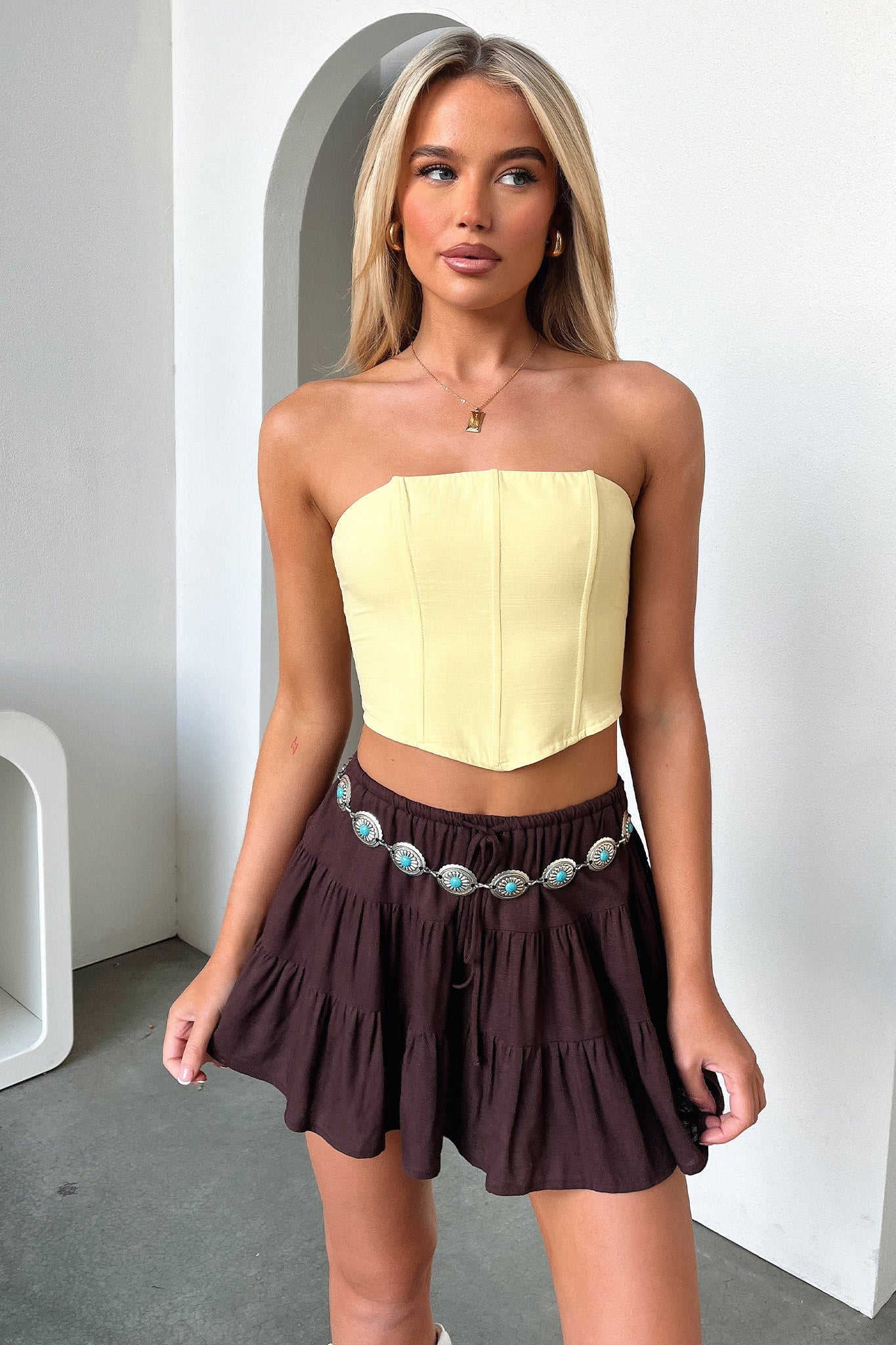 Tullie Skirt - Brown - XNAUWBI
