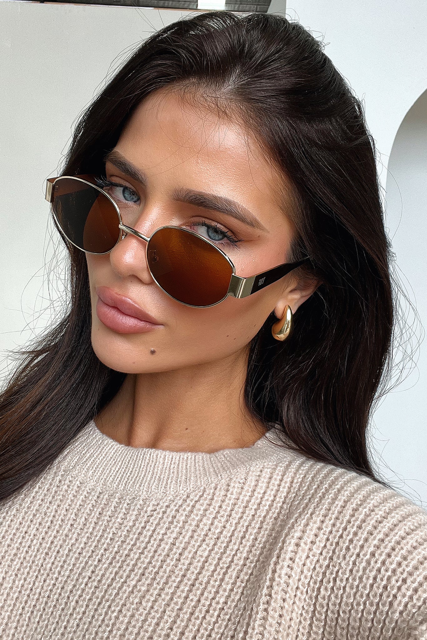 Adonis Sunglasses - Gold/Brown - XNAUWBI