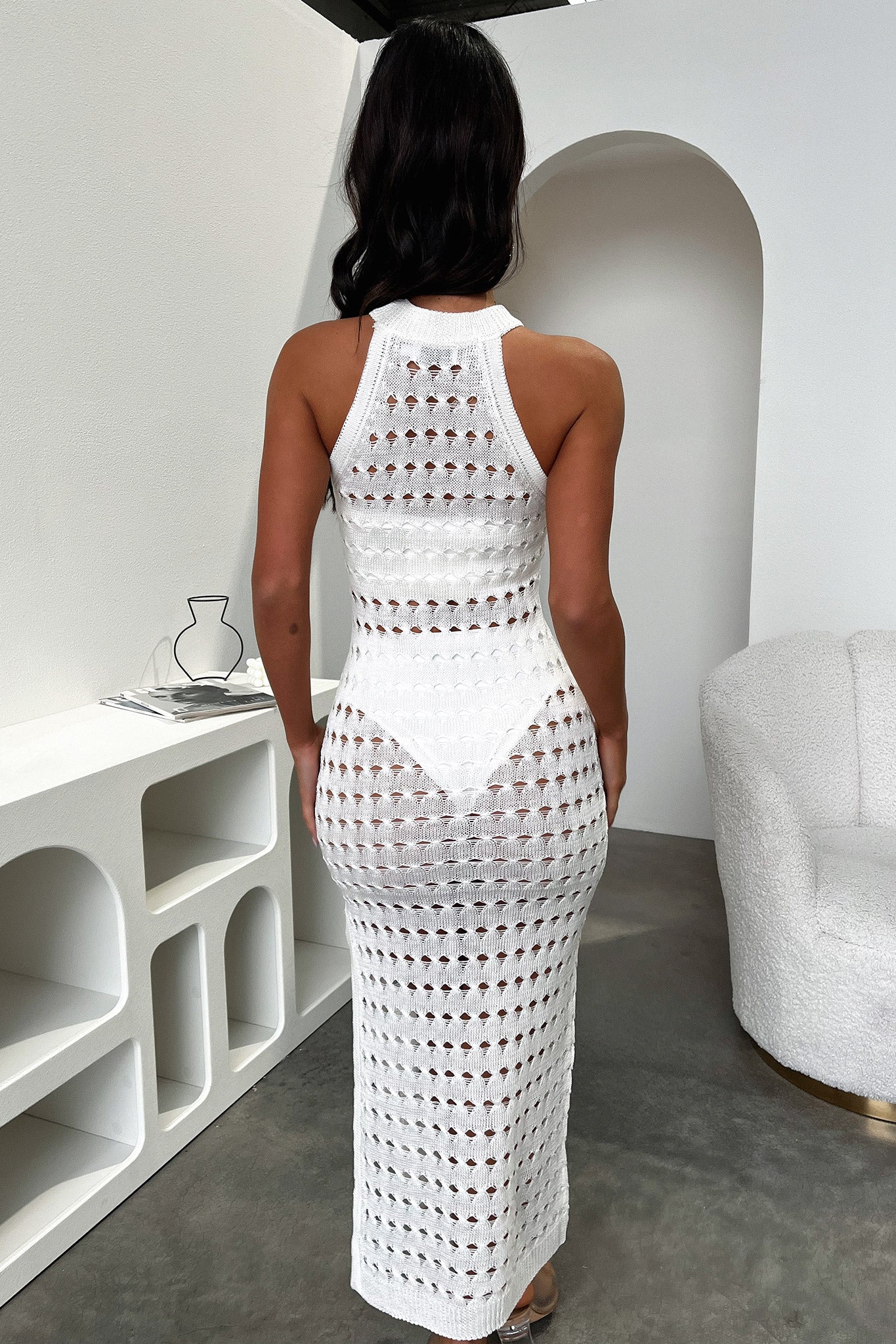 Lannon Midi Dress - White - XNAUWBI
