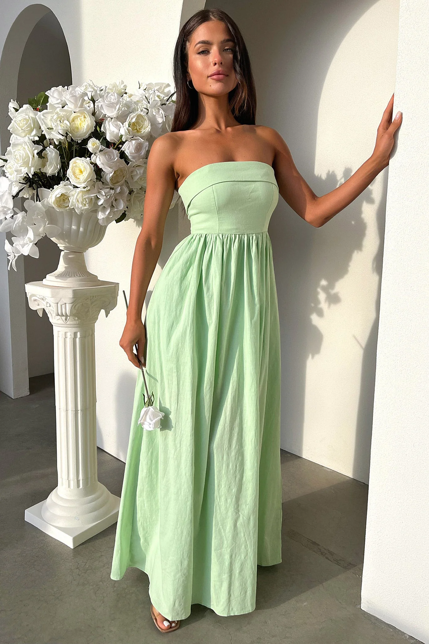 Cornell Maxi Dress - Sage - XNAUWBI