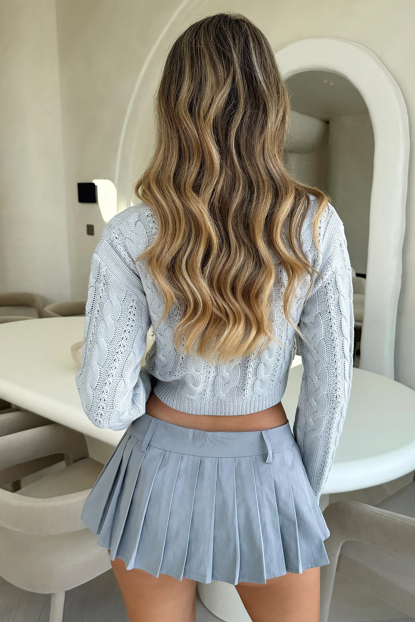 Cassy Cropped Knit - Grey - XNAUWBI