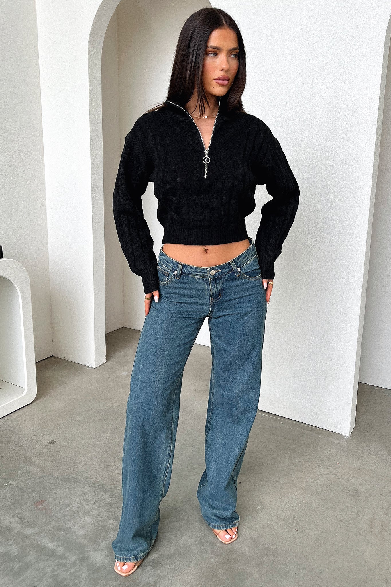 Aleena Knit - Black - XNAUWBI