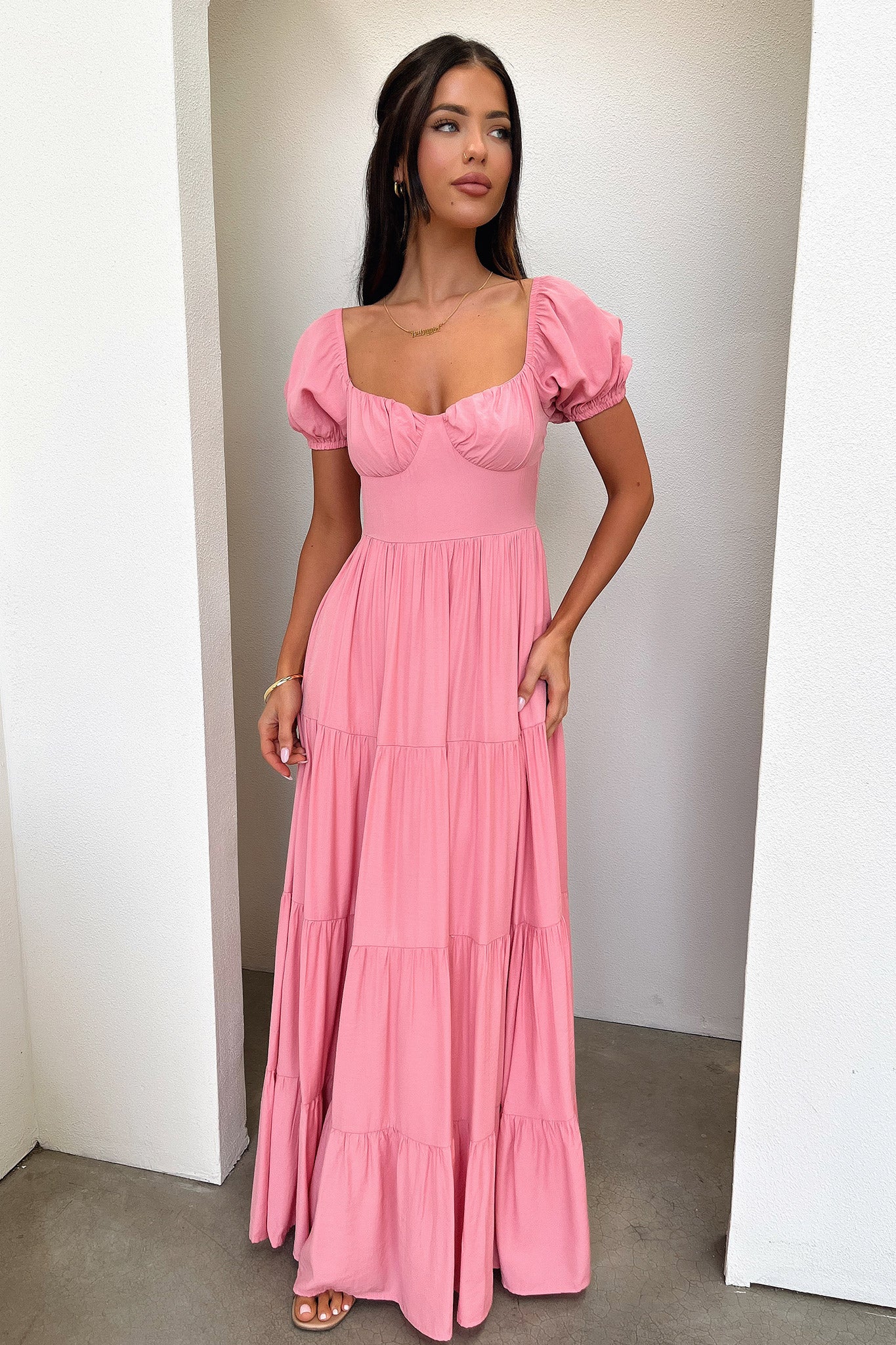 Levona Maxi Dress - Rose - XNAUWBI