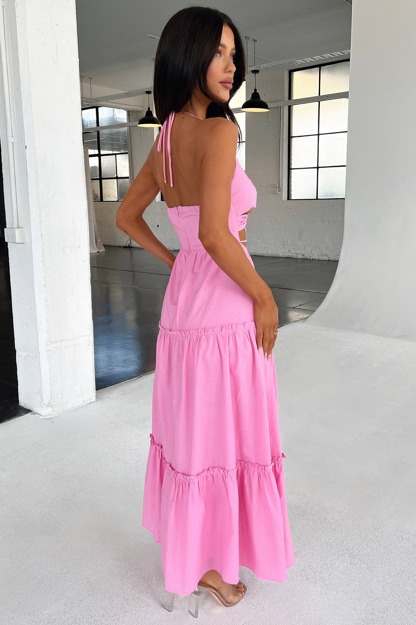 Lucy Maxi Dress - Pink - XNAUWBI