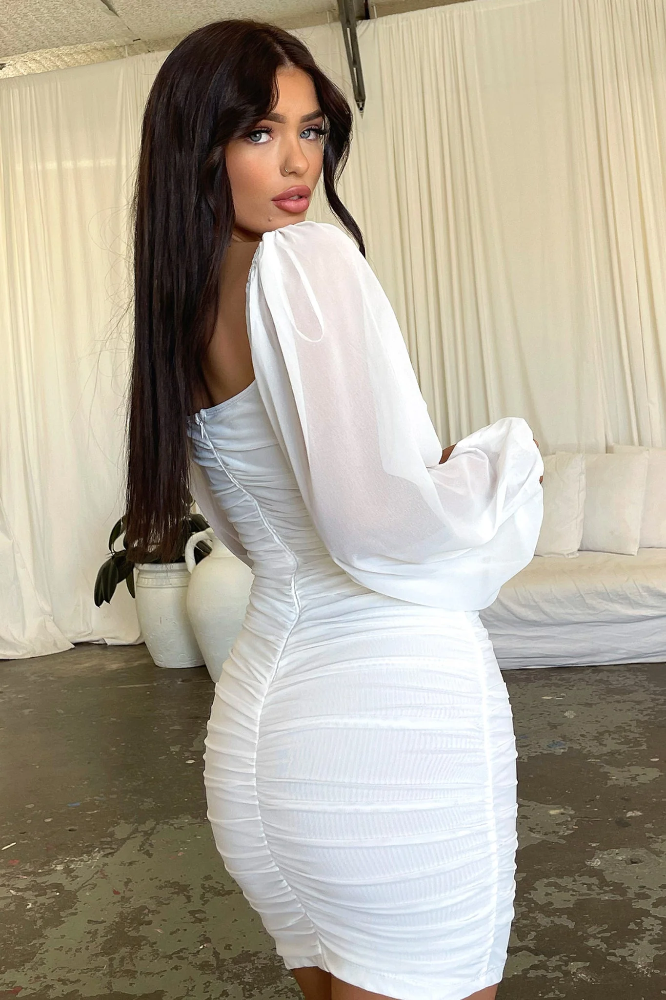 Octavia Dress - White - XNAUWBI