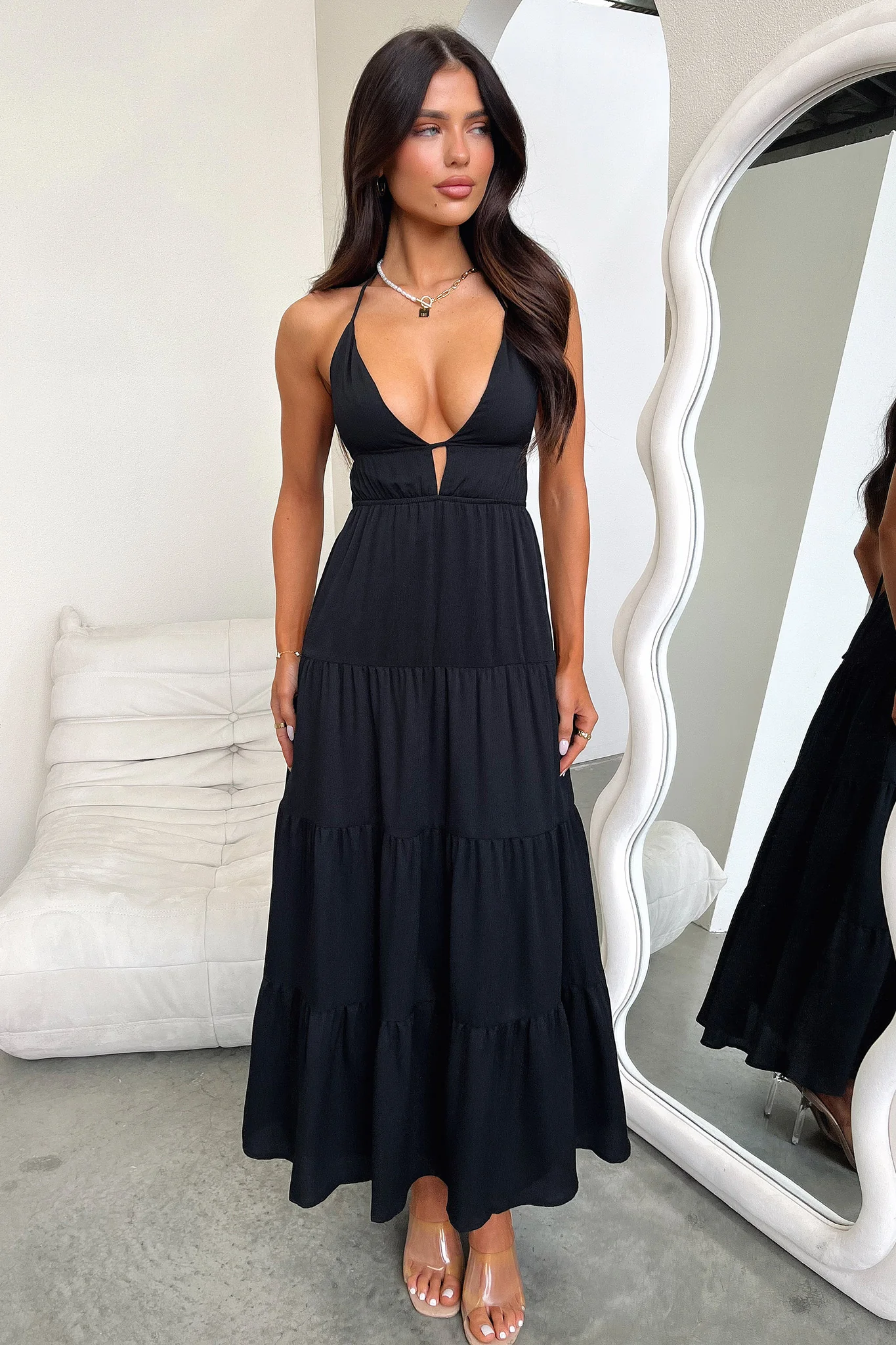 Amalie Maxi Dress - Black - XNAUWBI