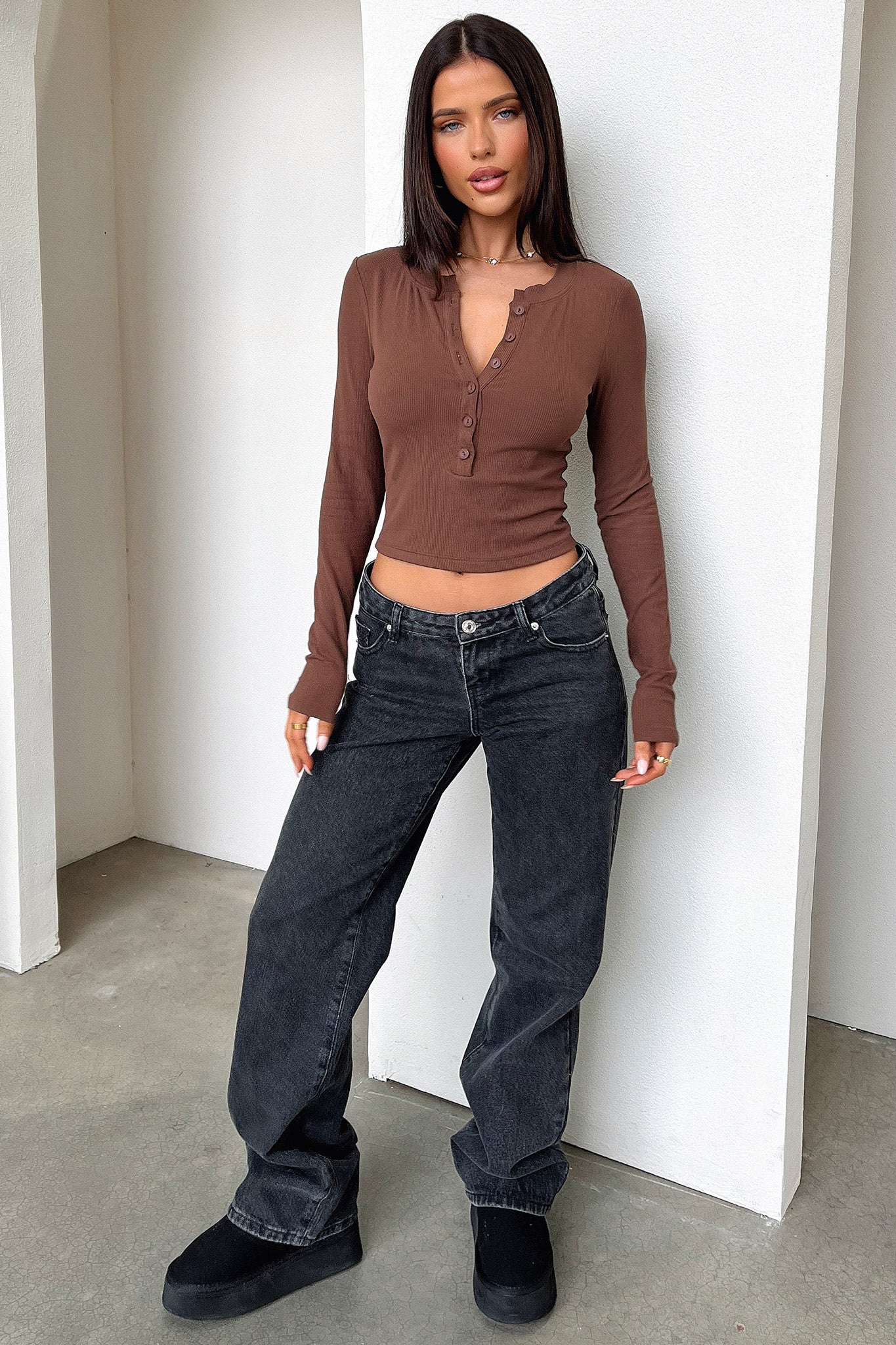 Liliana Top - Brown - XNAUWBI