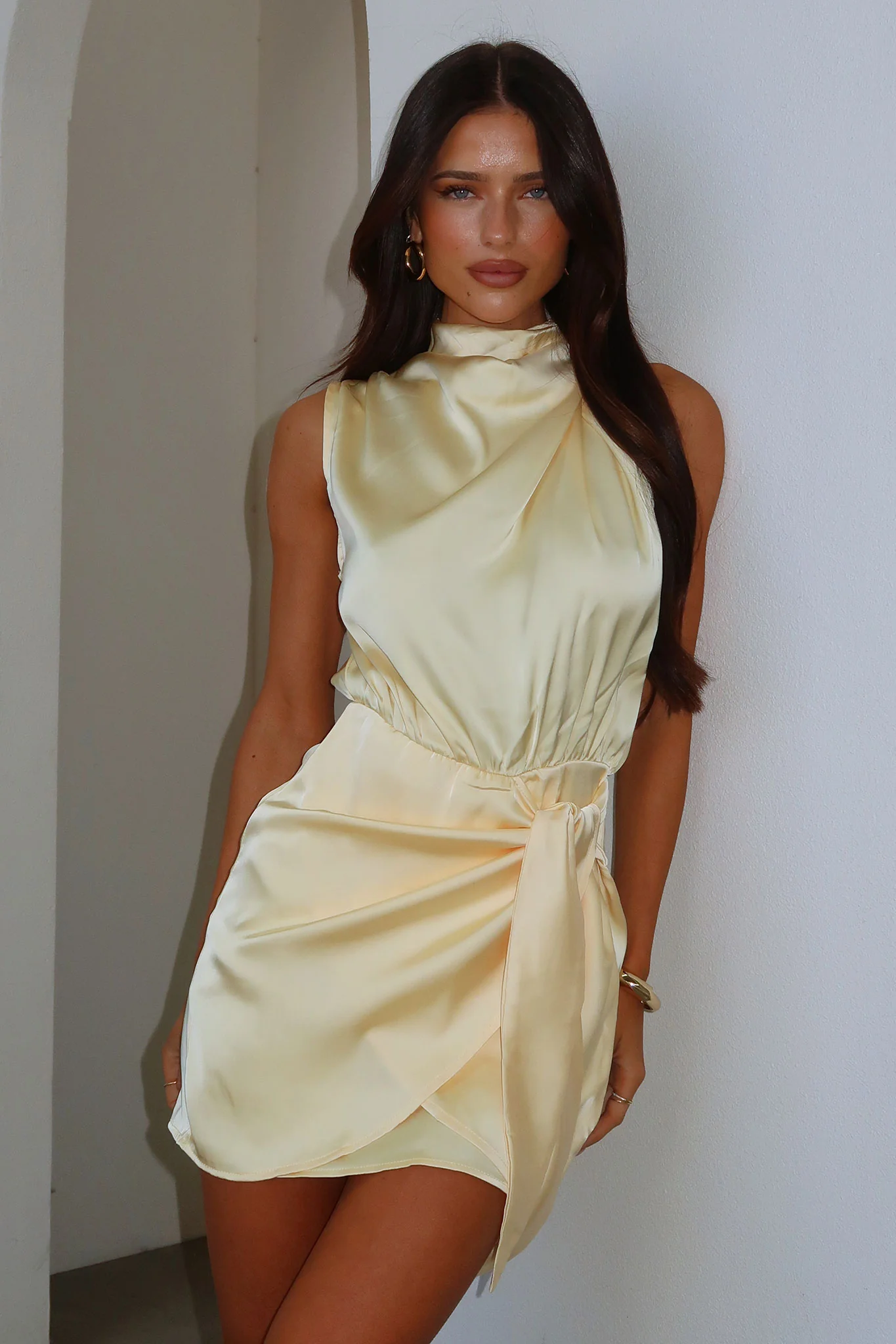 Santorini Mini Dress - Yellow - XNAUWBI