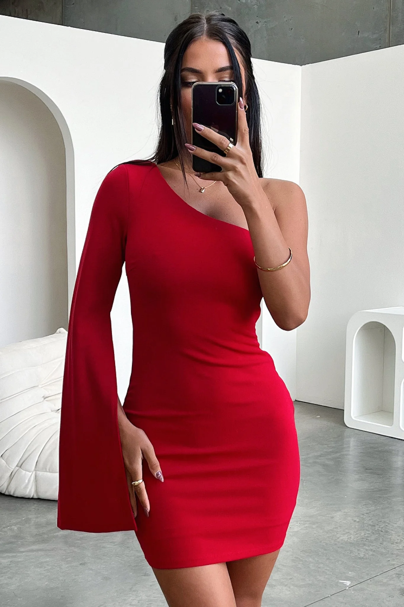 Cologne Dress - Red - XNAUWBI