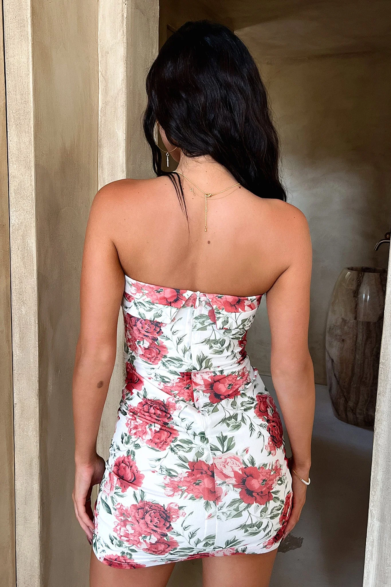 Charms Dress Mesh - Large Rose Print - XNAUWBI