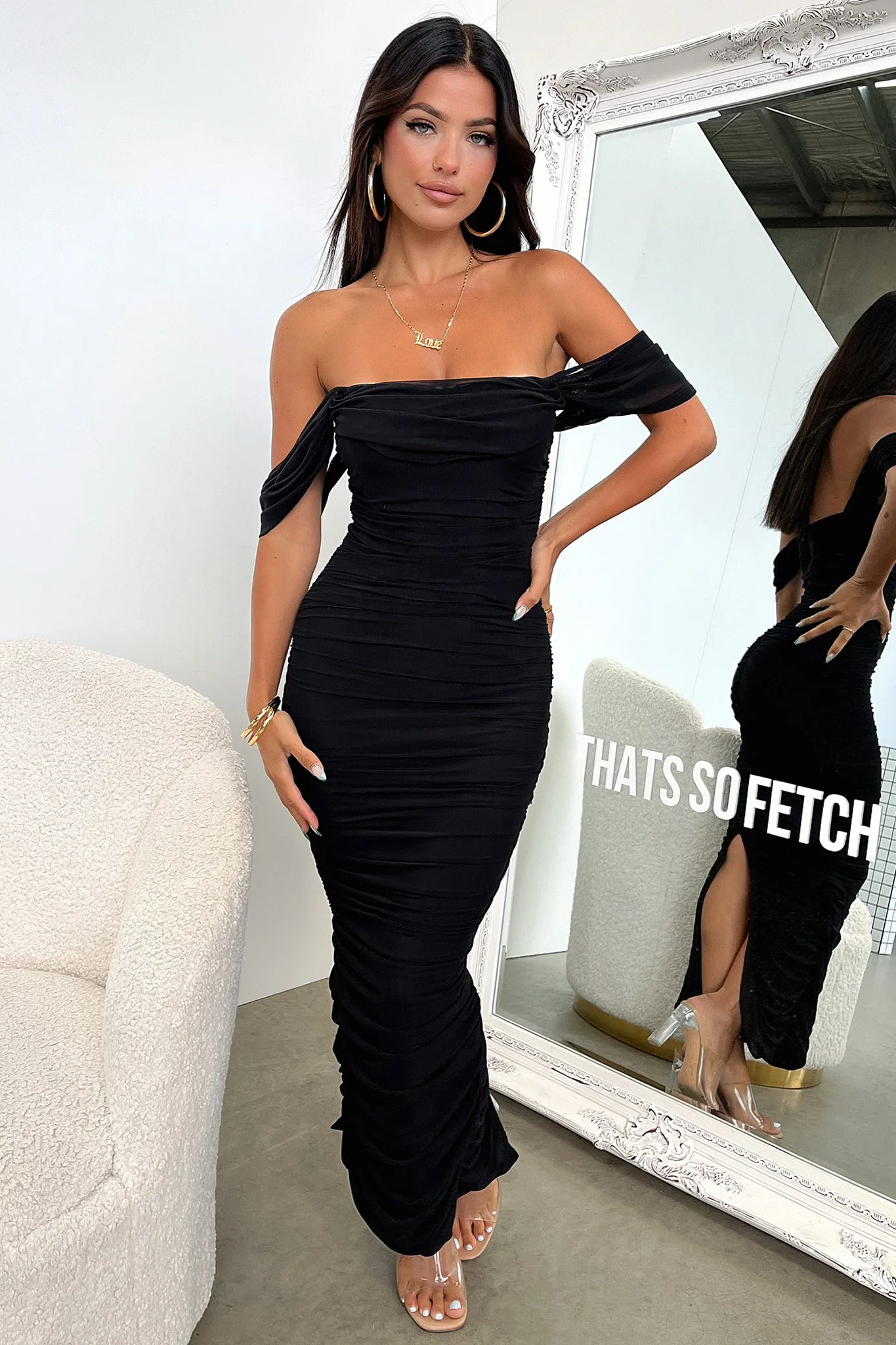 Lucinda Maxi Dress - Black - XNAUWBI