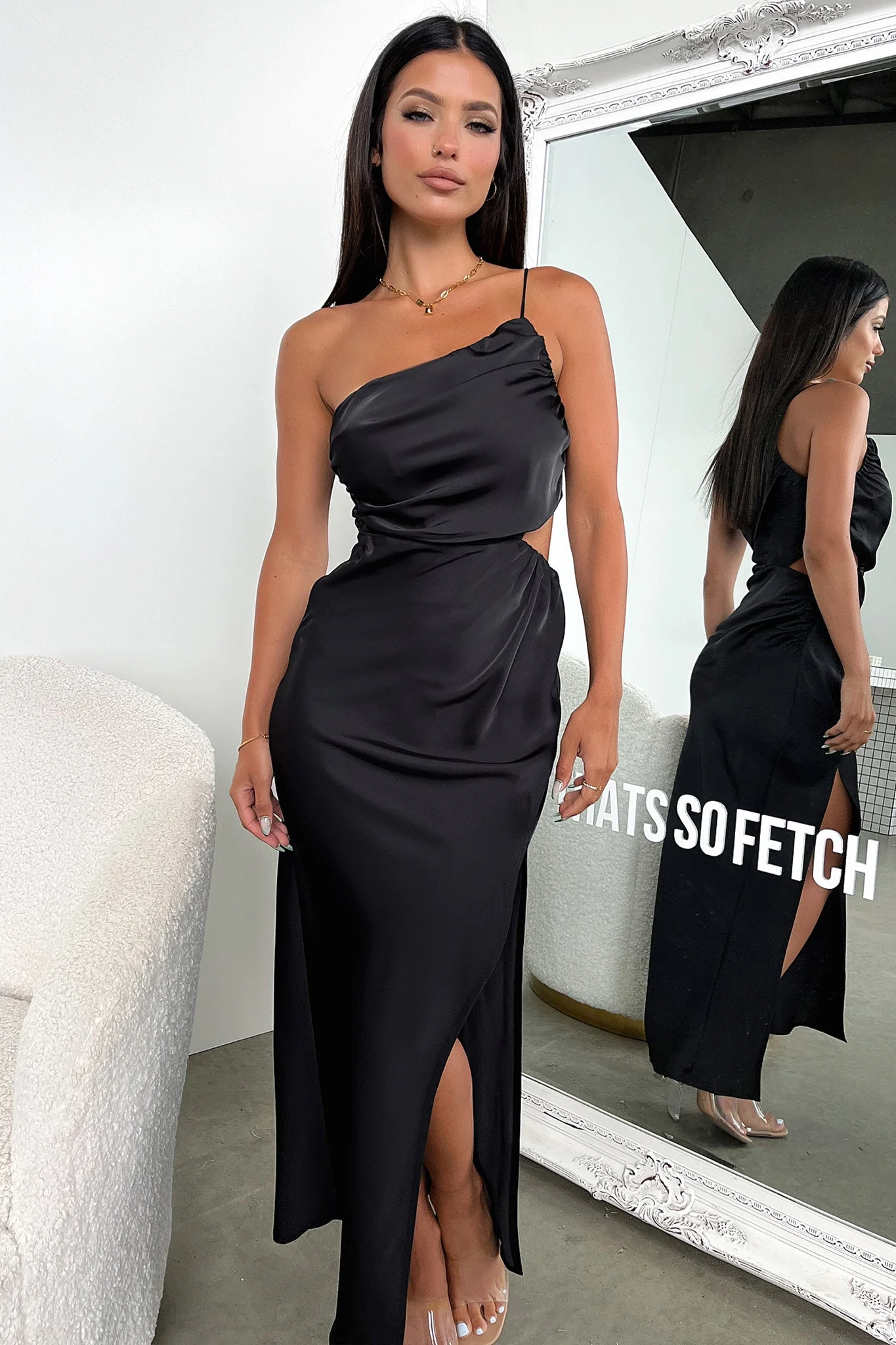 Antonella Maxi Dress - Black - XNAUWBI