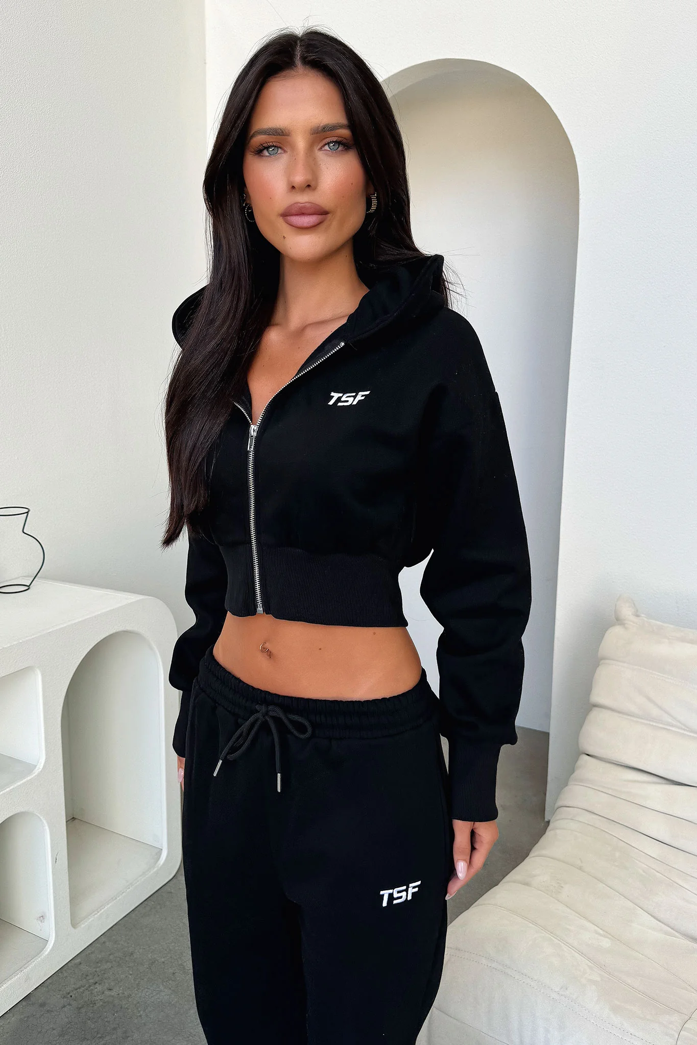 Kaztek Cropped Jacket - Black - XNAUWBI