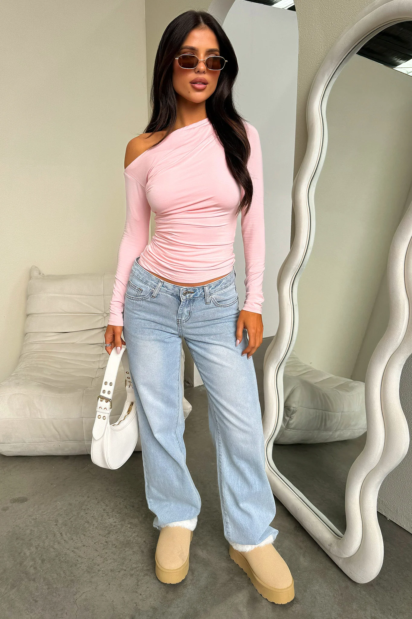 Vitani Long Sleeve Top - Pink - XNAUWBI