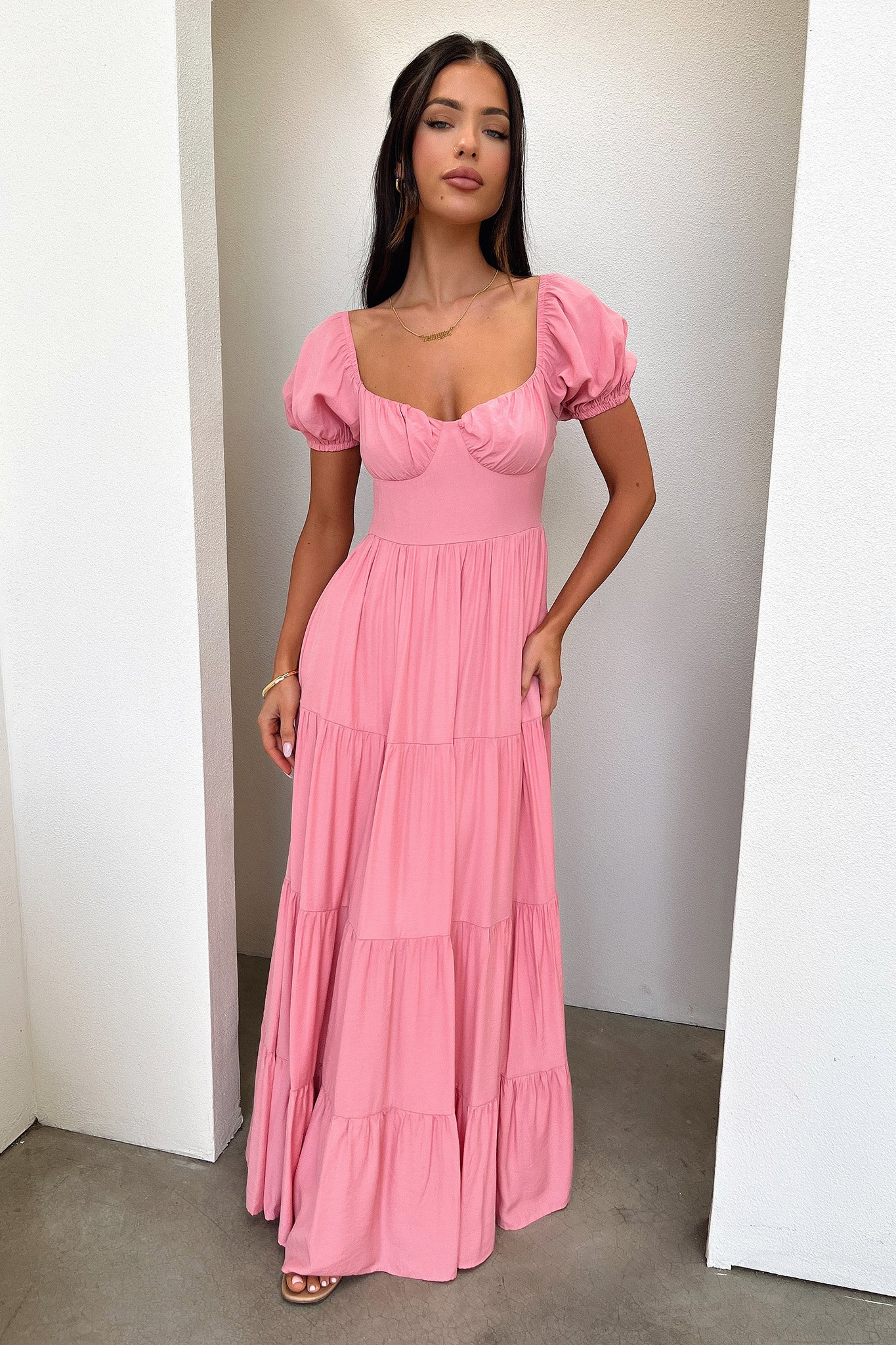 Levona Maxi Dress - Rose - XNAUWBI