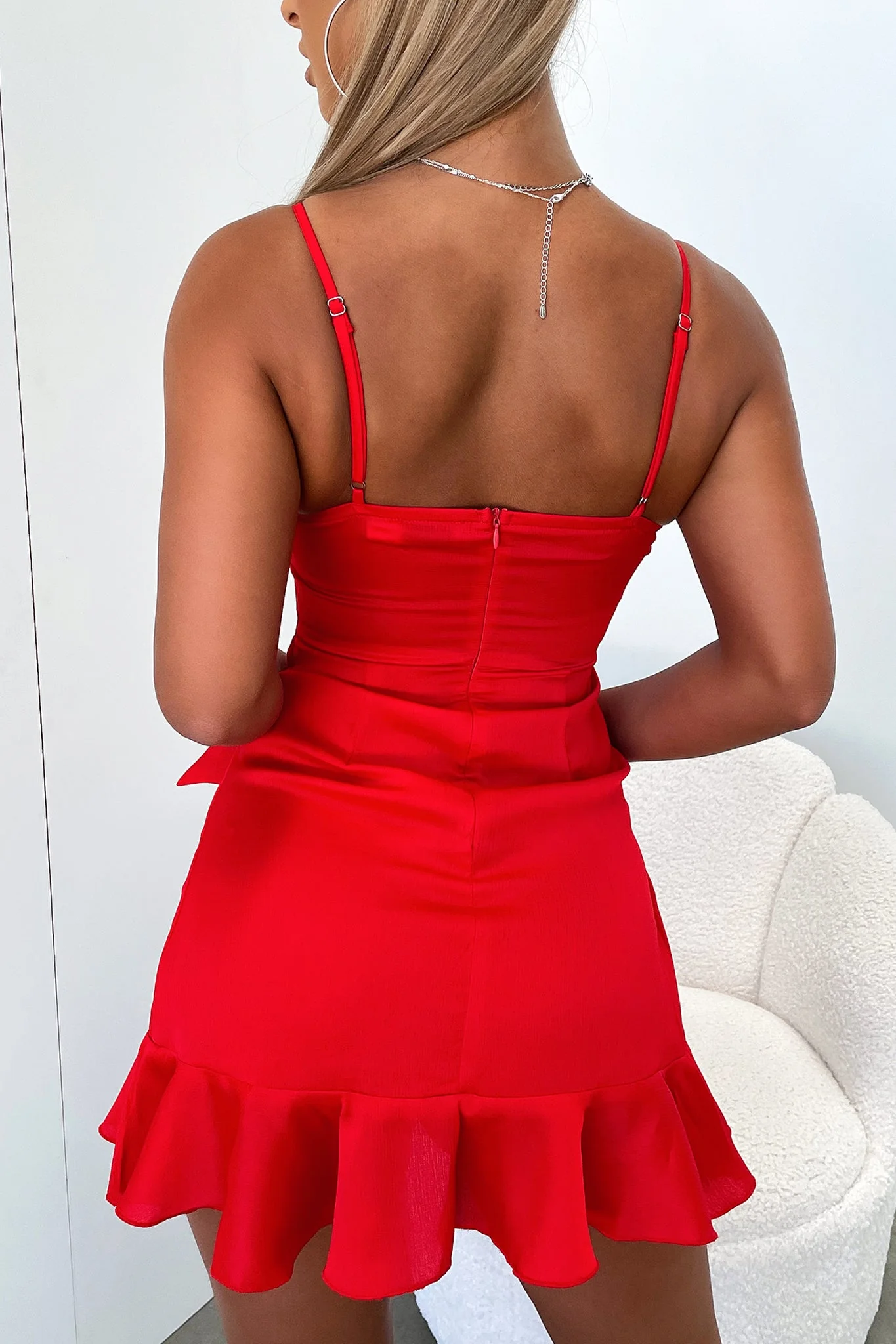 Grace Dress - Red Silk - XNAUWBI