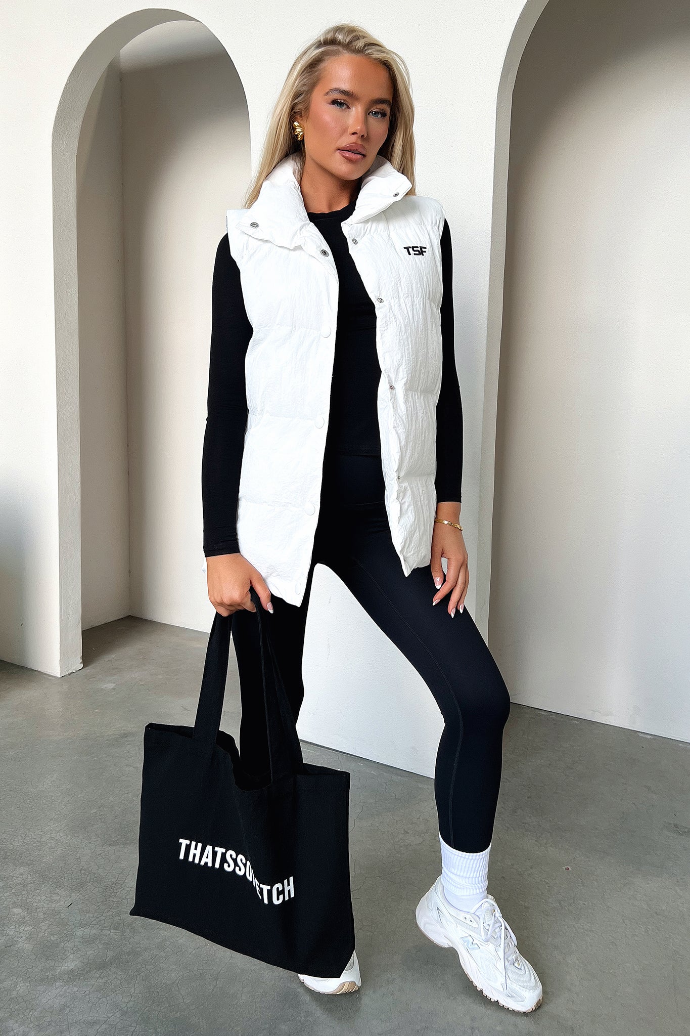 Sabre Puffer Vest - Cream - XNAUWBI