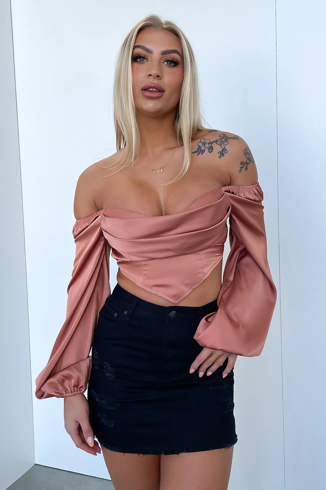 Dargon Denim Skirt - Black - XNAUWBI