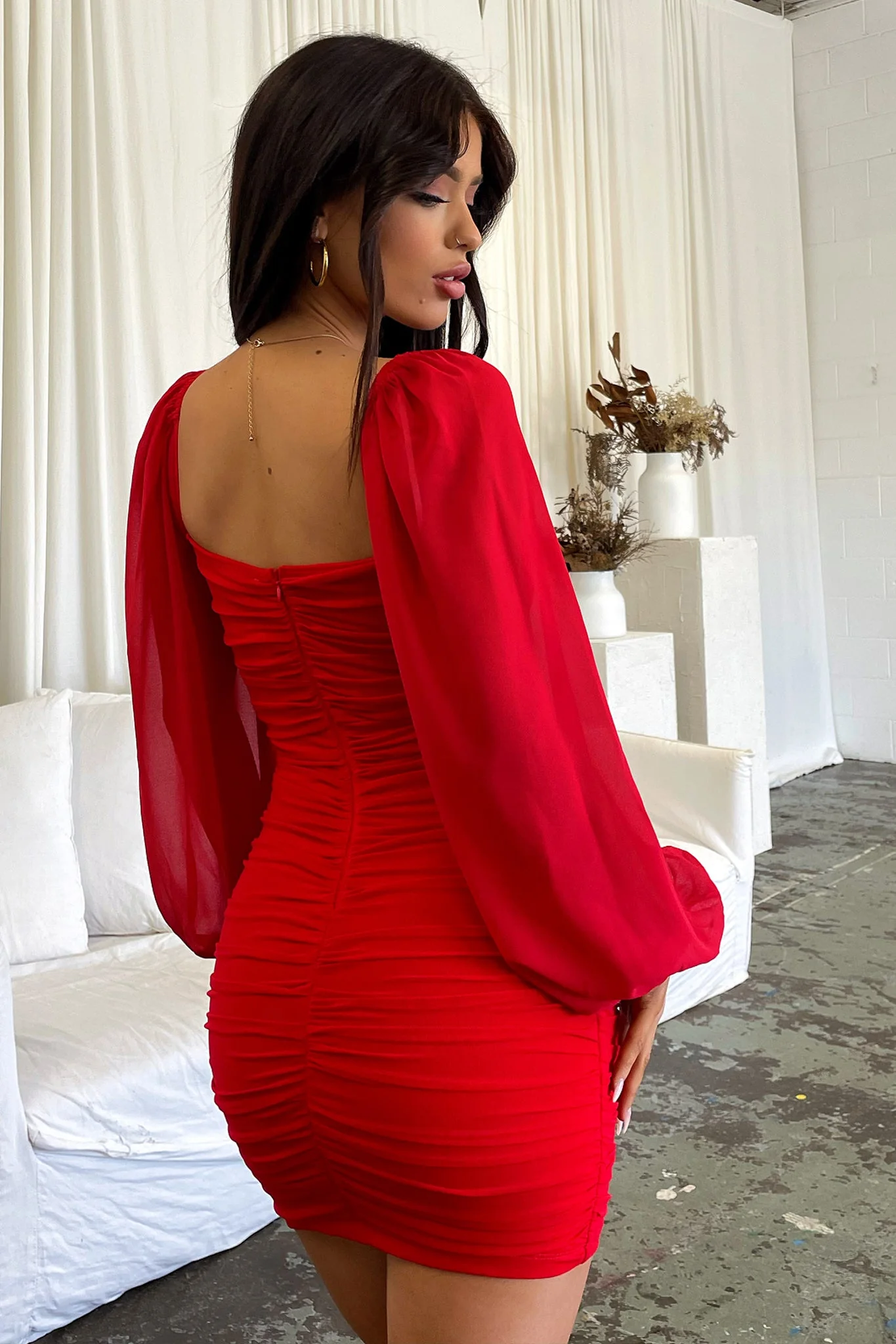Octavia Dress - Red - XNAUWBI