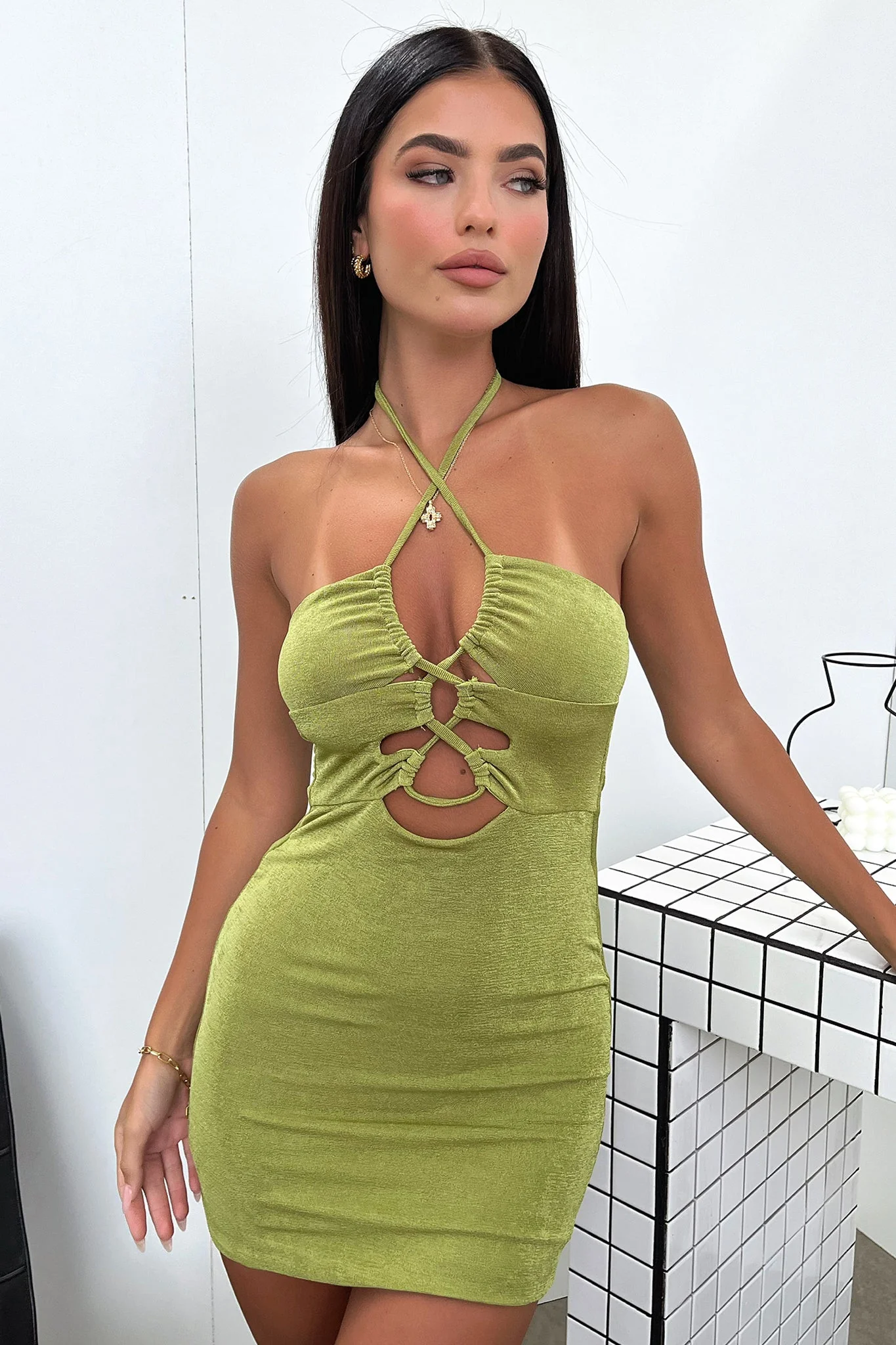 Pia Dress - Green - XNAUWBI
