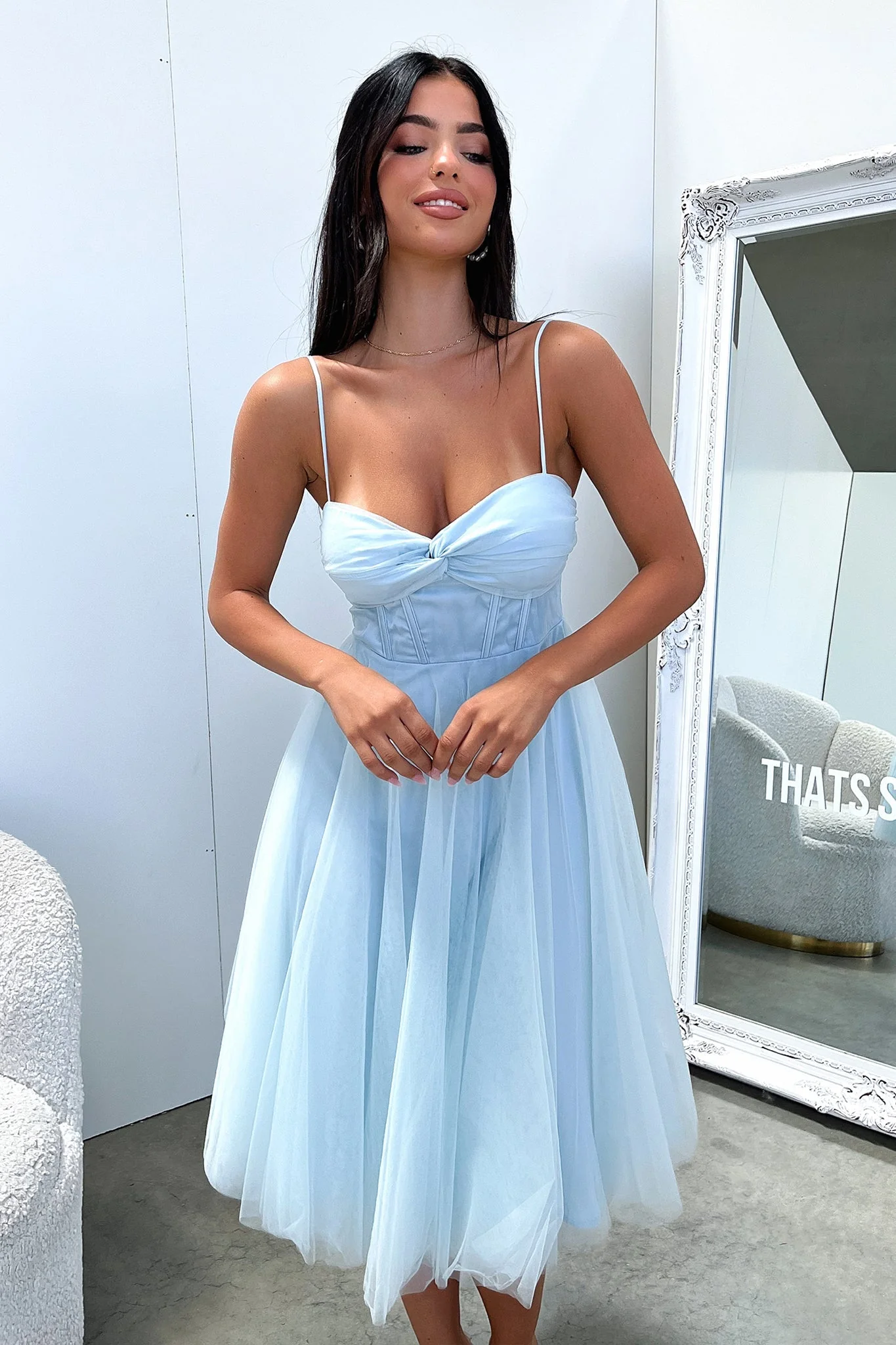 Angelique Dress - Blue - XNAUWBI