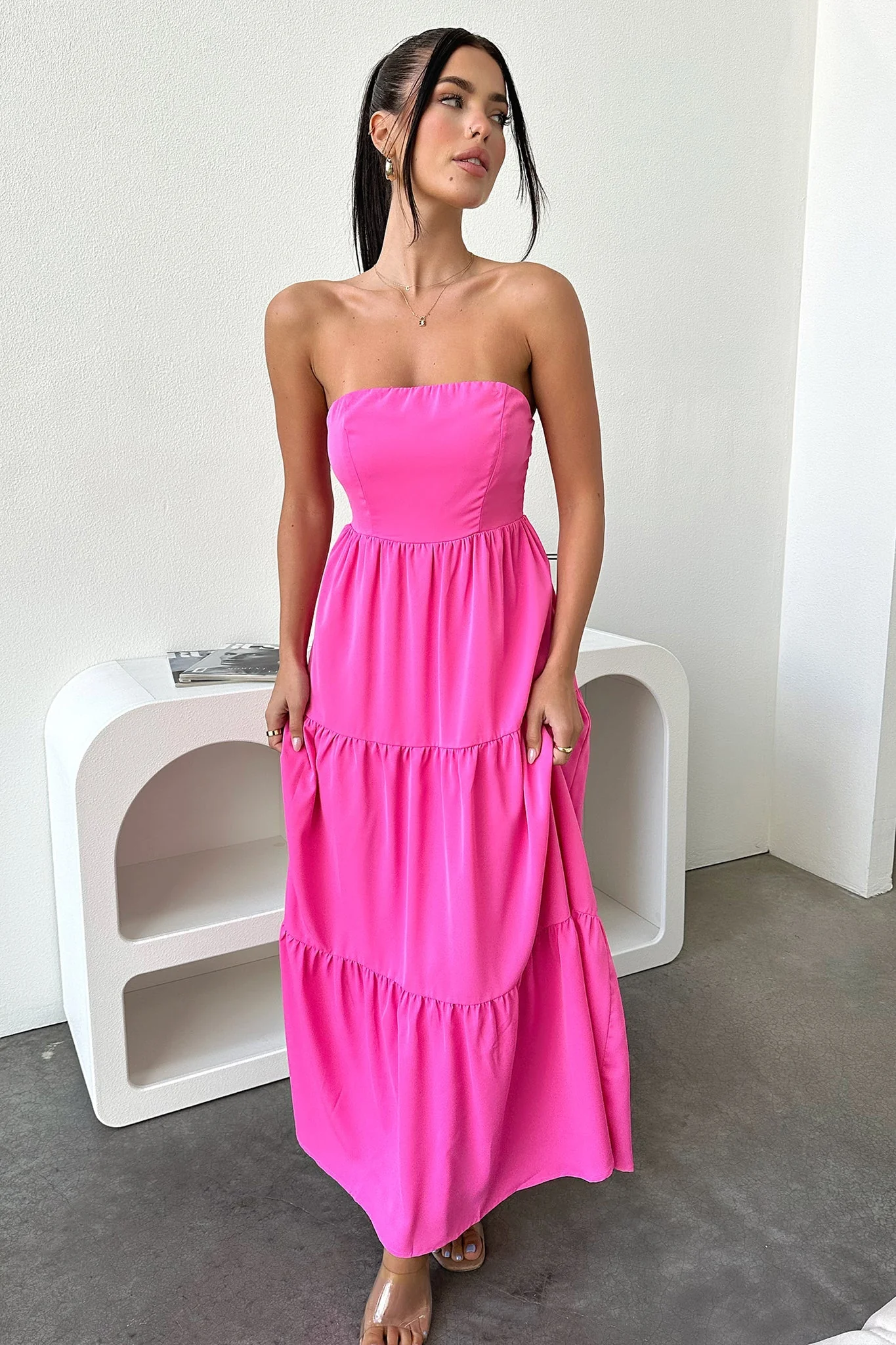 Hailey Maxi Dress - Pink - XNAUWBI