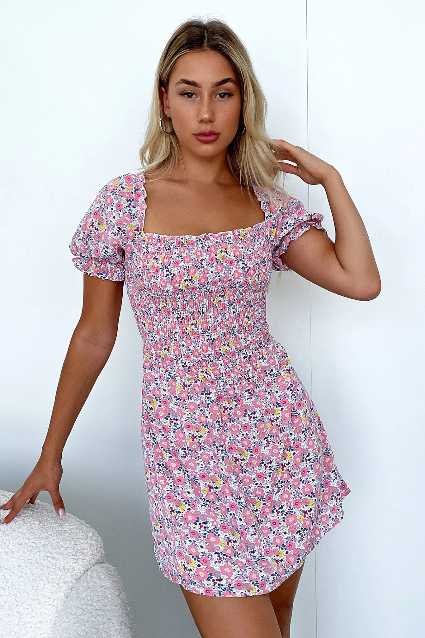 Vinnie Dress - Pink Floral - XNAUWBI