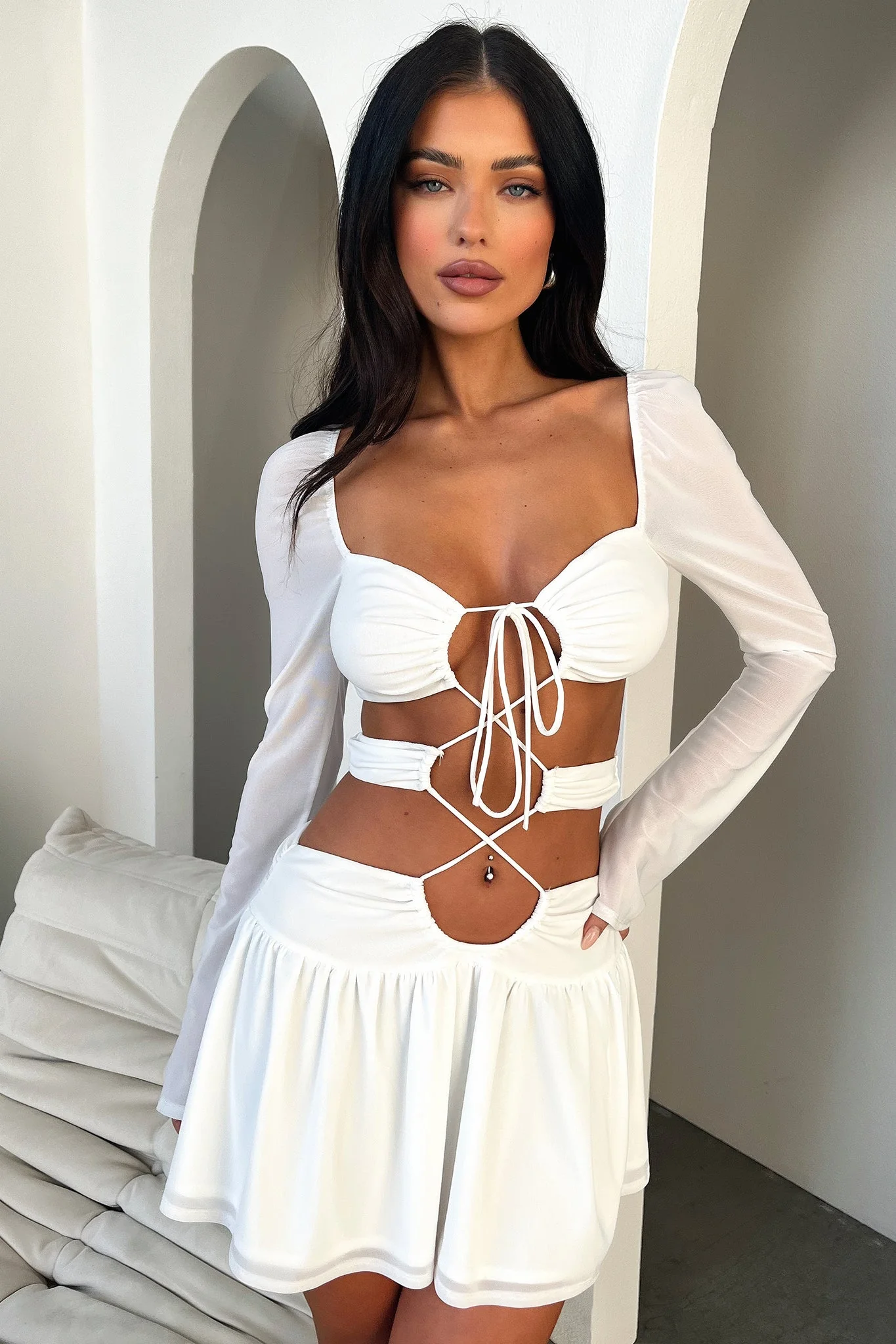 Ileana Dress - White - XNAUWBI