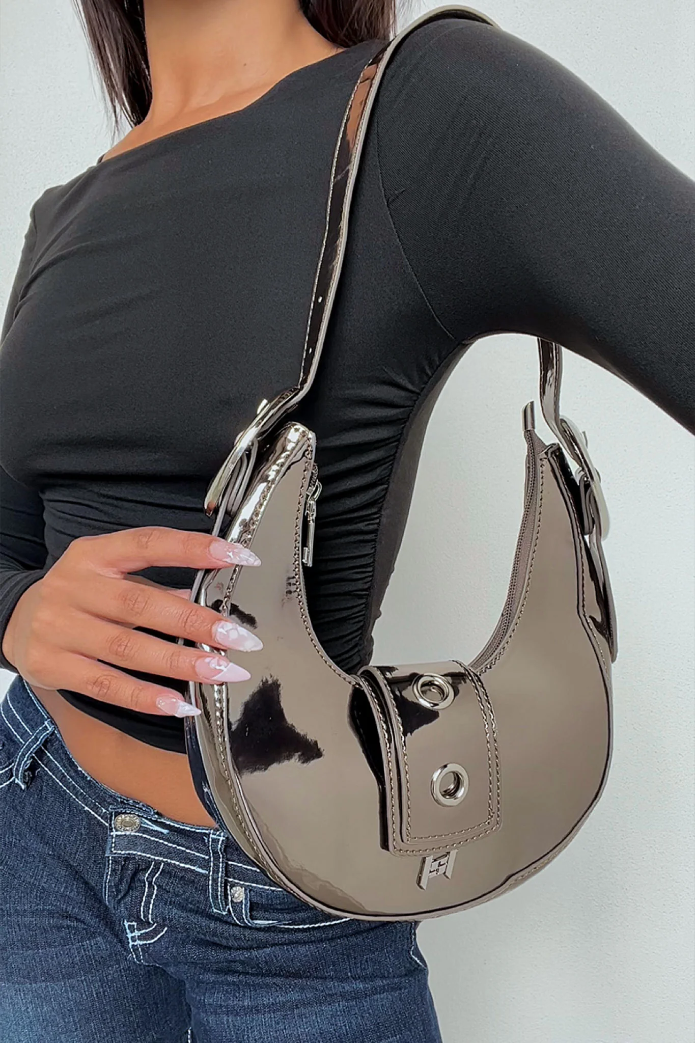 Blaze Shoulder Bag - Gunmetal - XNAUWBI