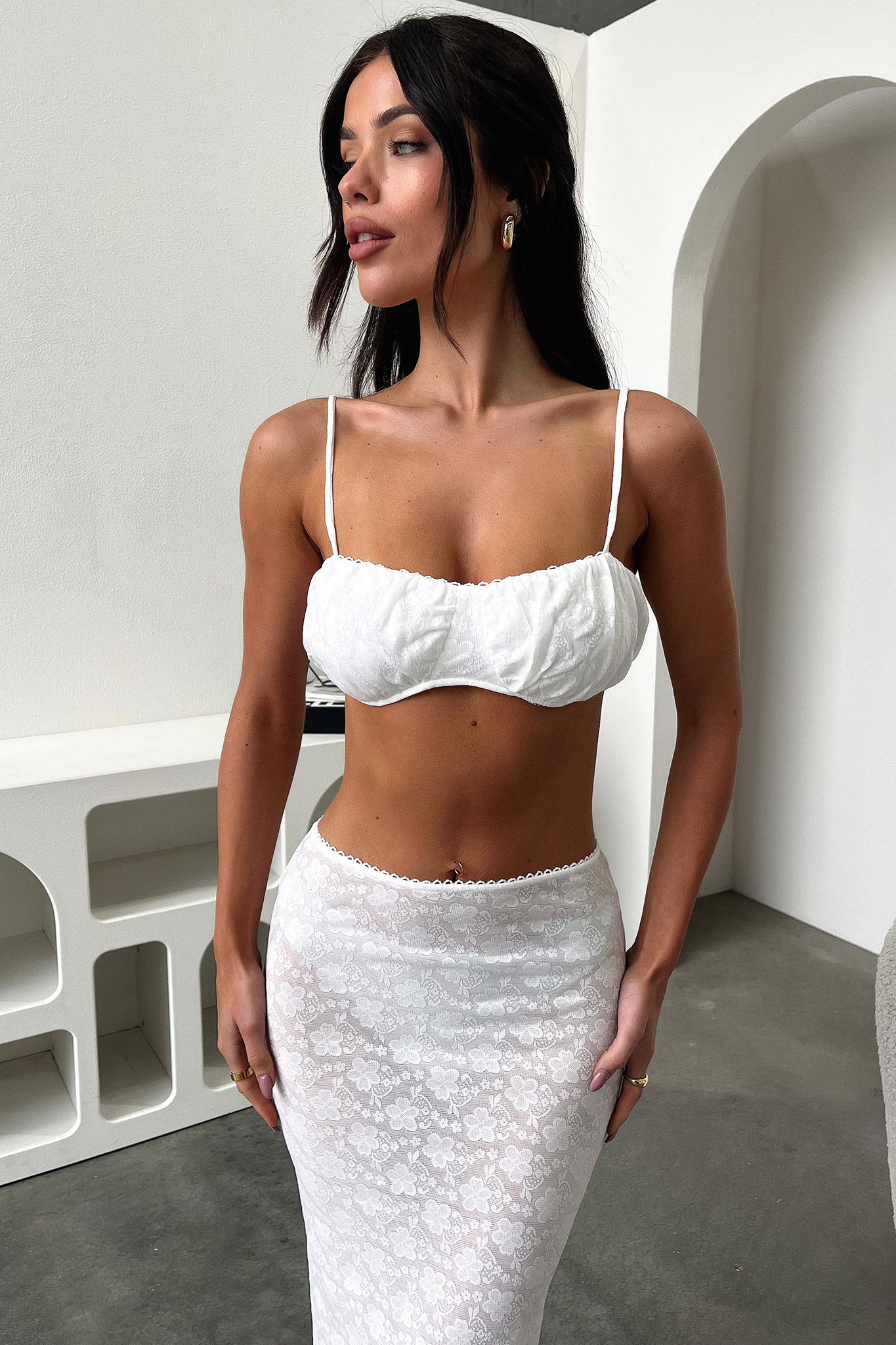 Renoir Maxi Skirt - White - XNAUWBI