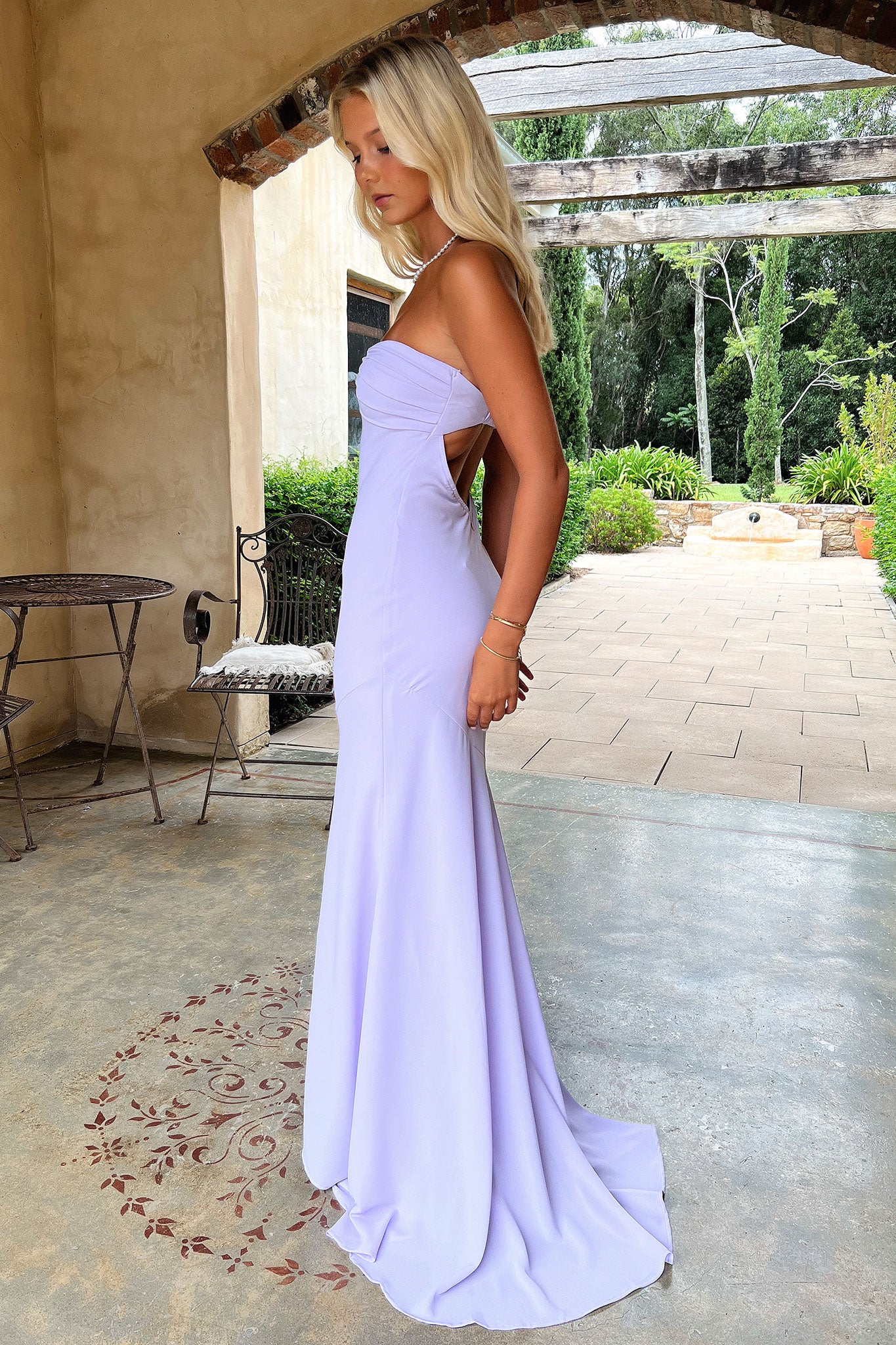 Jesson Strapless Maxi Dress - Lilac - XNAUWBI
