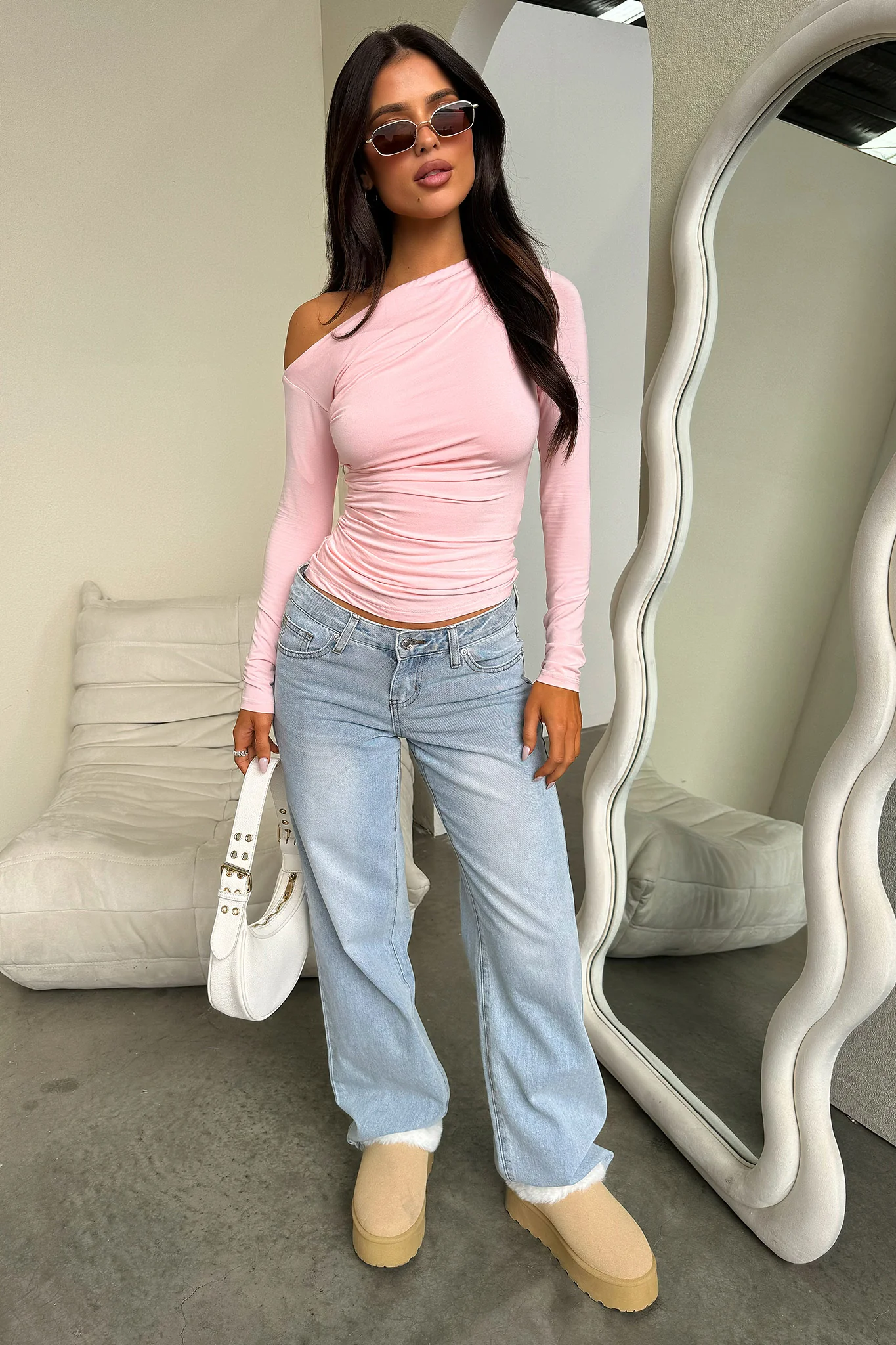 Vitani Long Sleeve Top - Pink - XNAUWBI