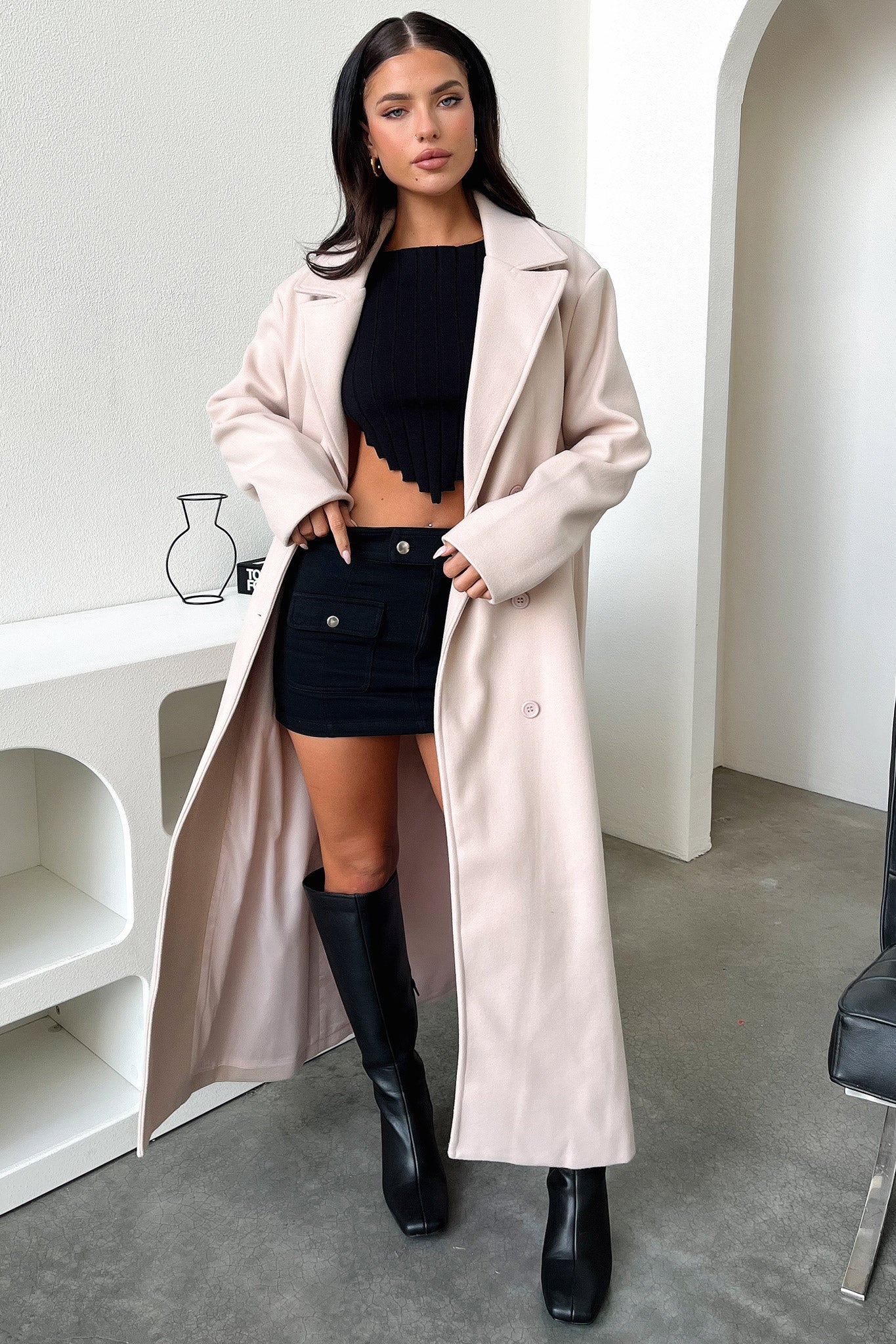 Odelia Coat - Nude - XNAUWBI