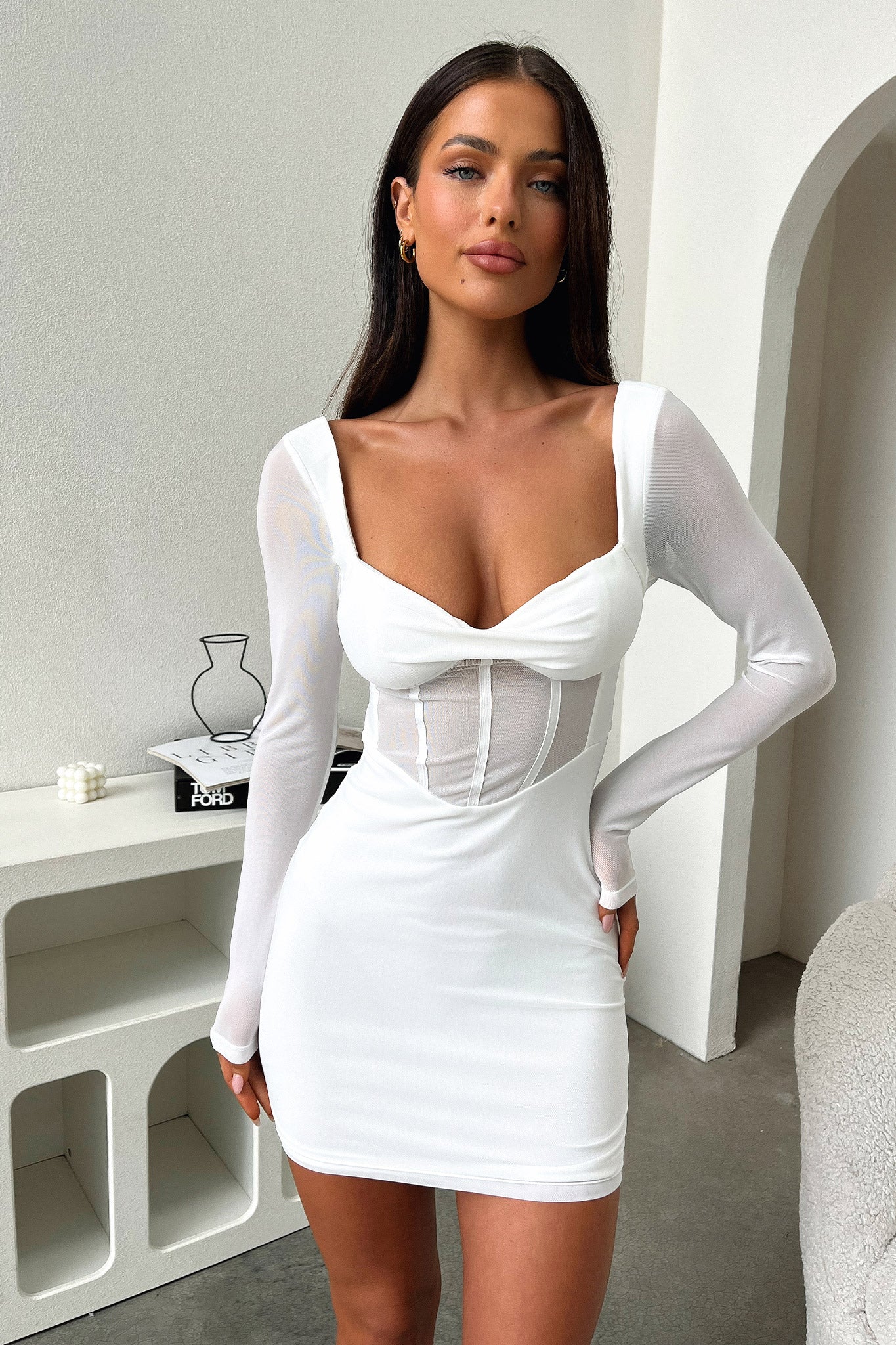 Priscilla Dress - White - XNAUWBI