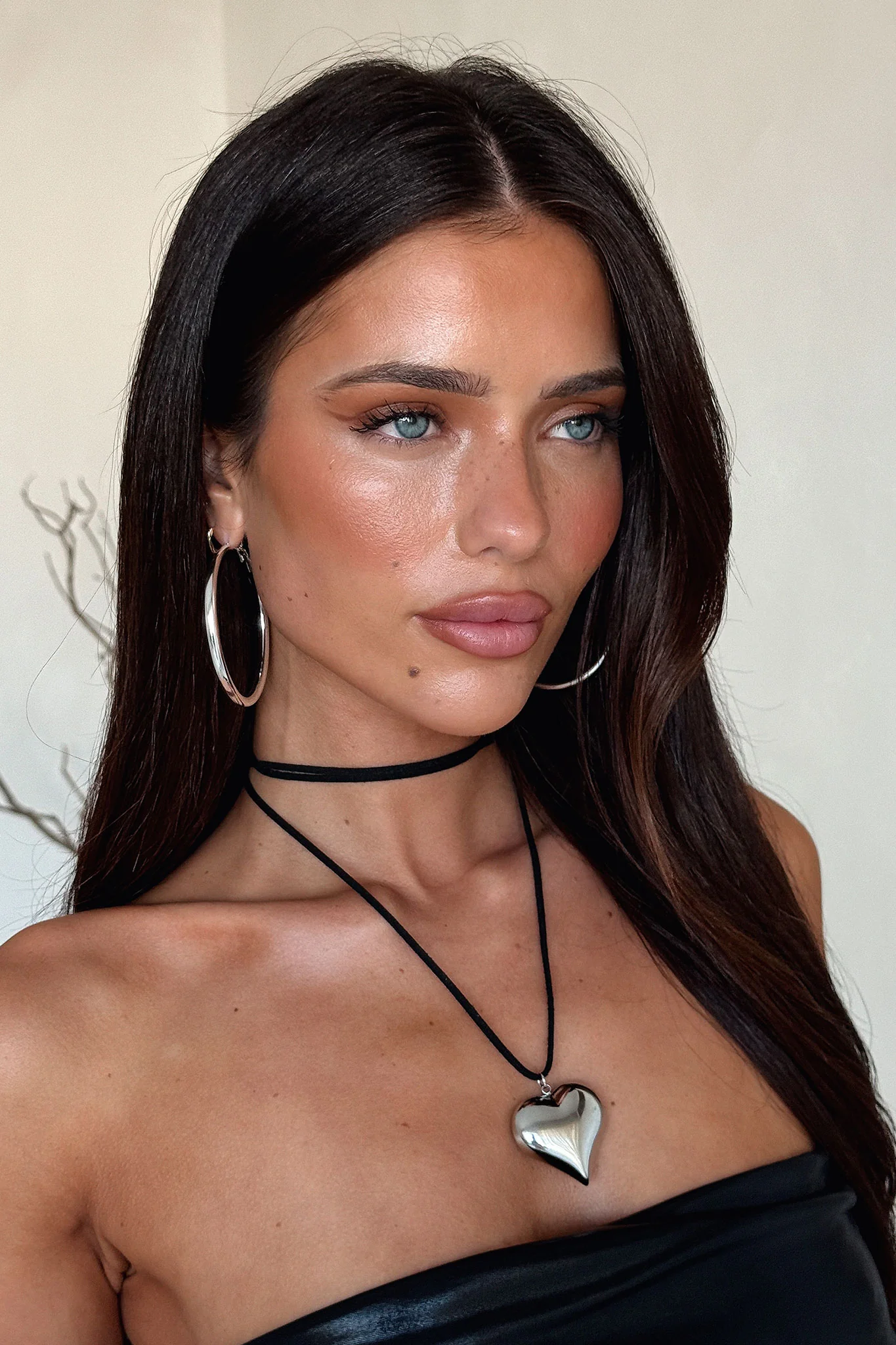 Bold Heart Necklace - Silver - XNAUWBI