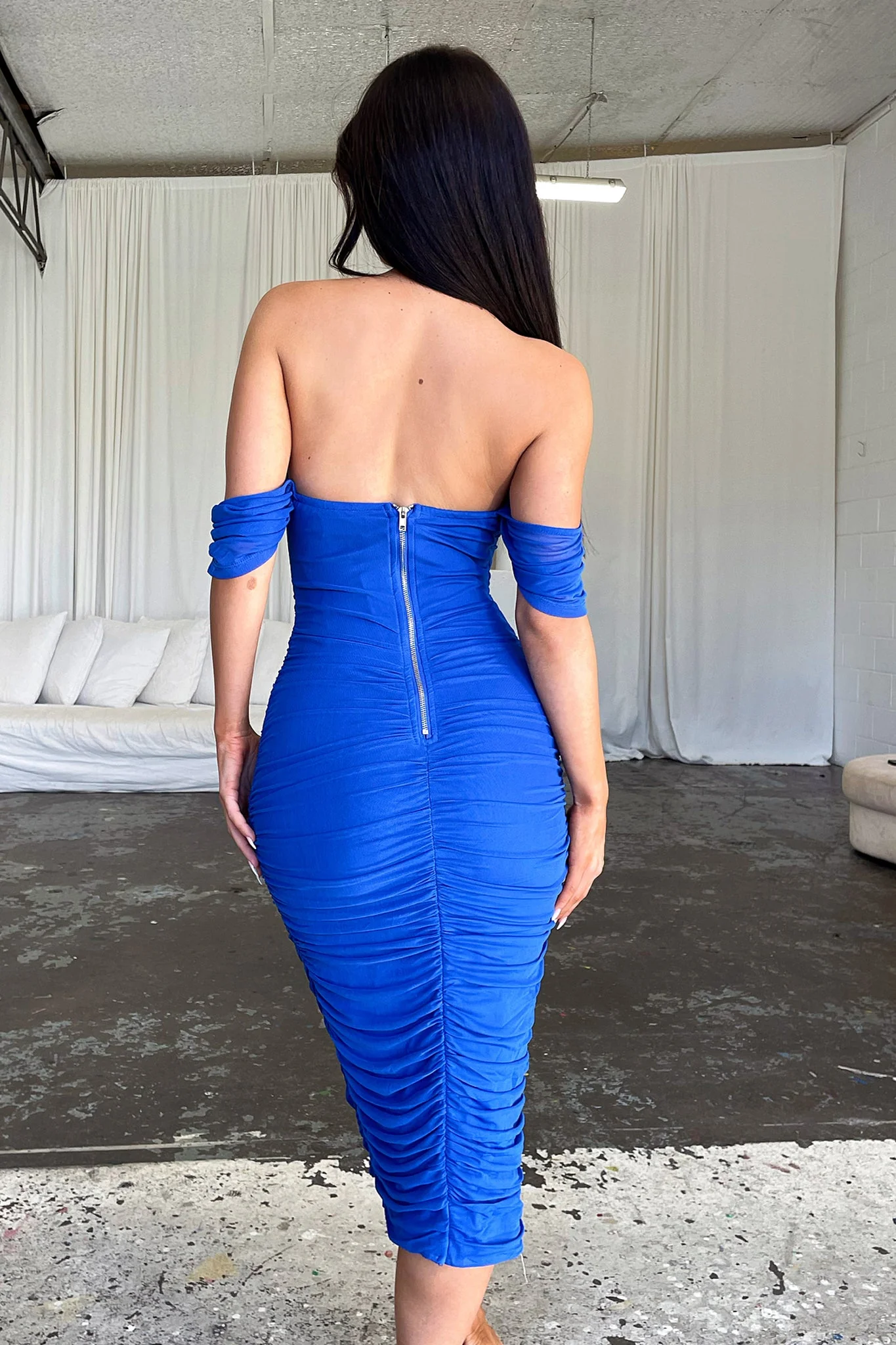 Lucinda Midi Dress - Royal Blue - XNAUWBI