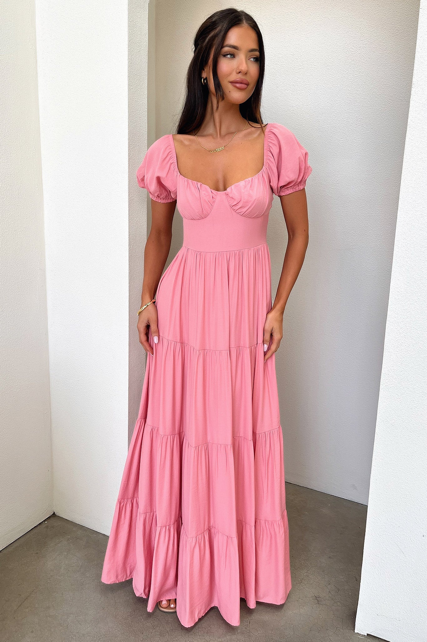 Levona Maxi Dress - Rose - XNAUWBI