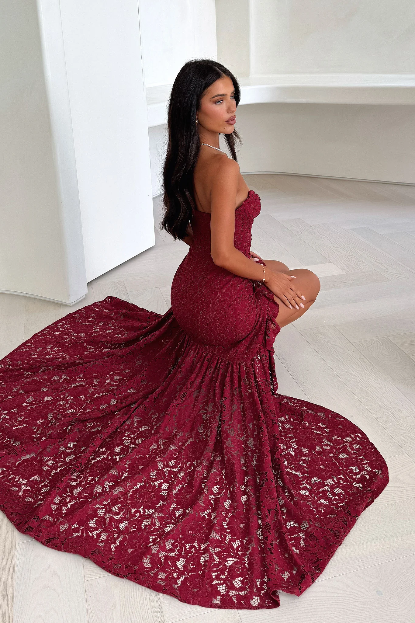 Everdine Maxi Dress - Burgundy - XNAUWBI