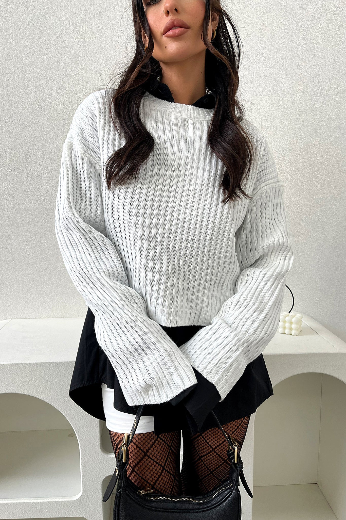 Mina Knit - White - XNAUWBI