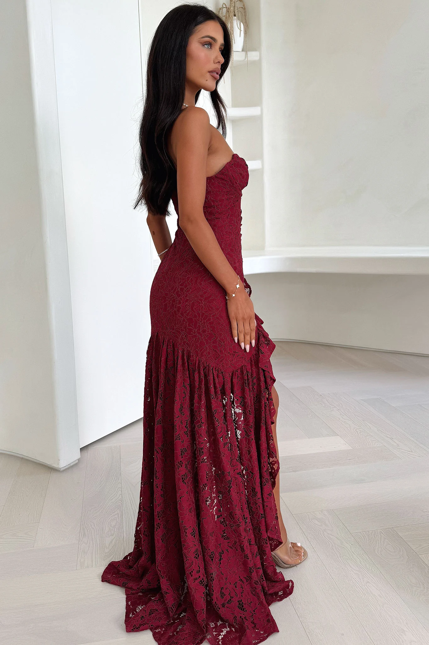 Everdine Maxi Dress - Burgundy - XNAUWBI