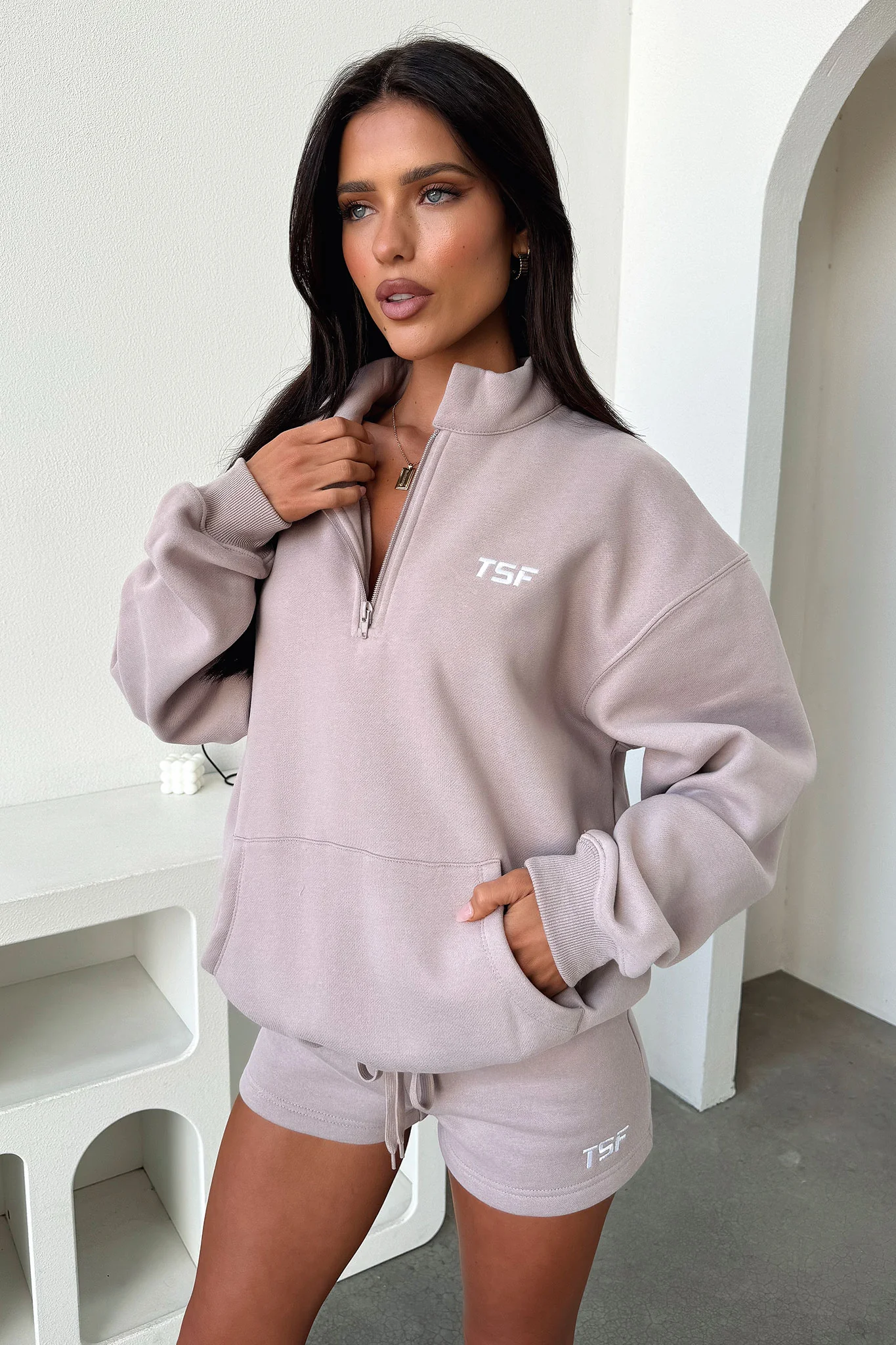 Kaztek Half Zip Sweater - Mocha - XNAUWBI